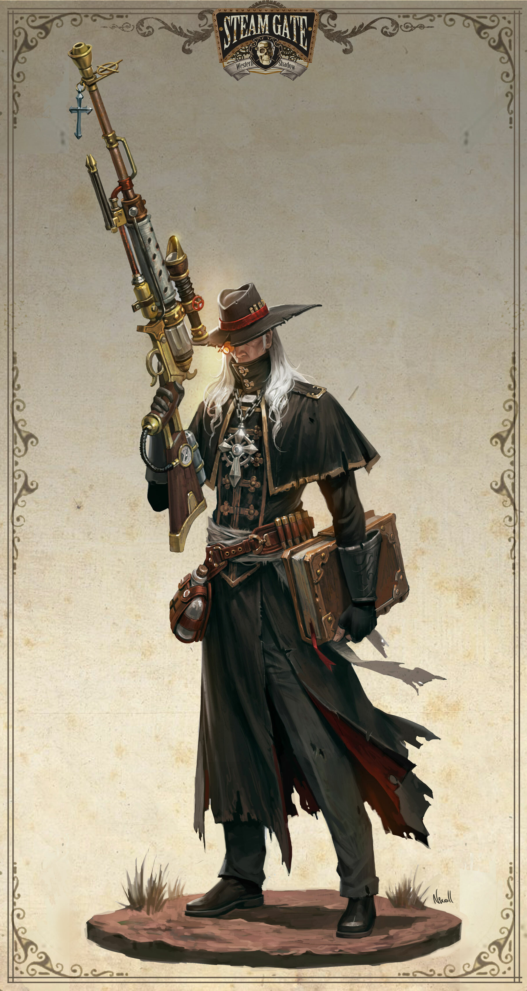 ArtStation - Steam Gate, TRPG game character, nixell cho  Steampunk  characters, Steampunk illustration, Game character