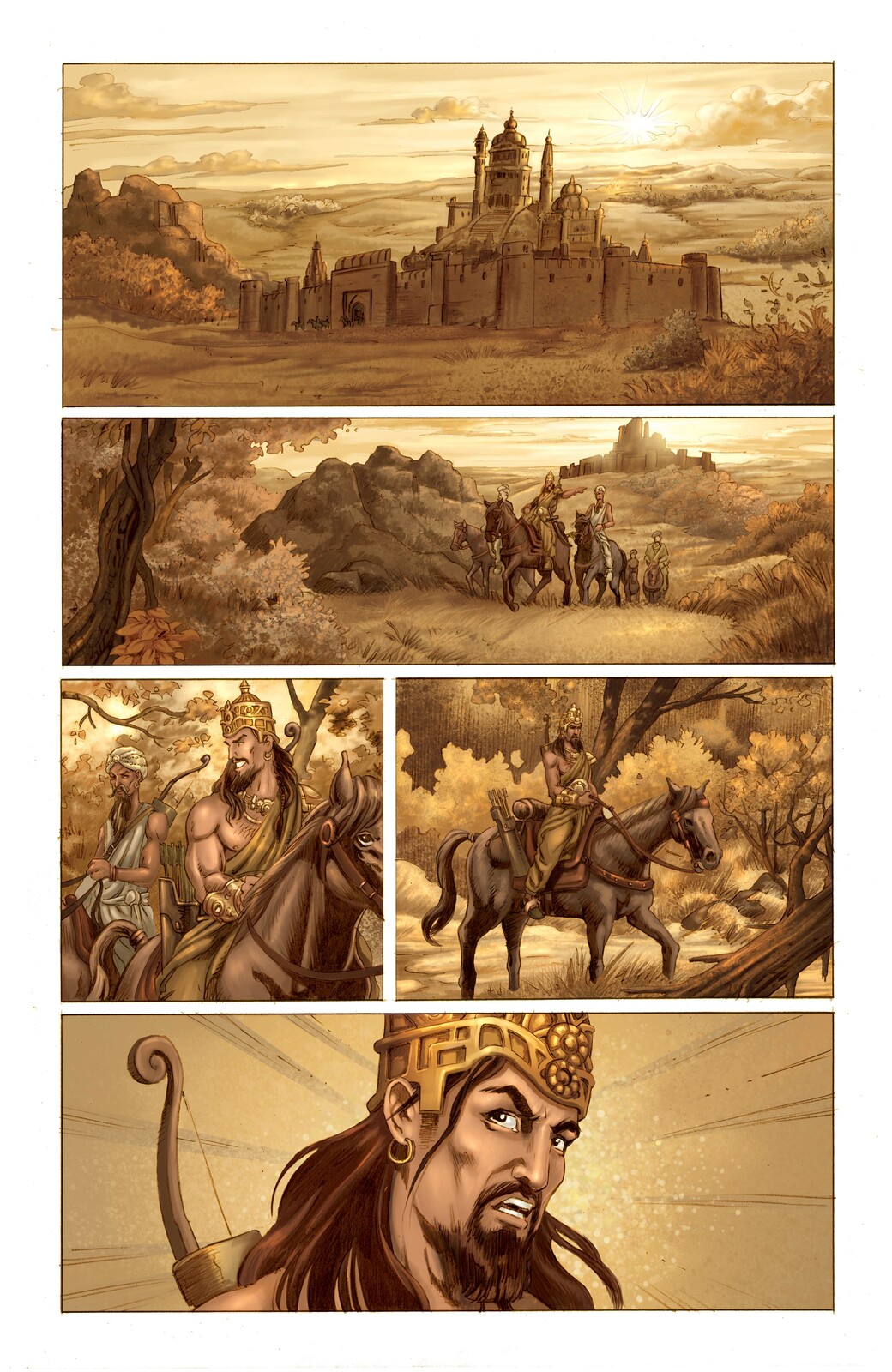 Scions of the Cursed King
Page 11, color by Santosh Pillewar