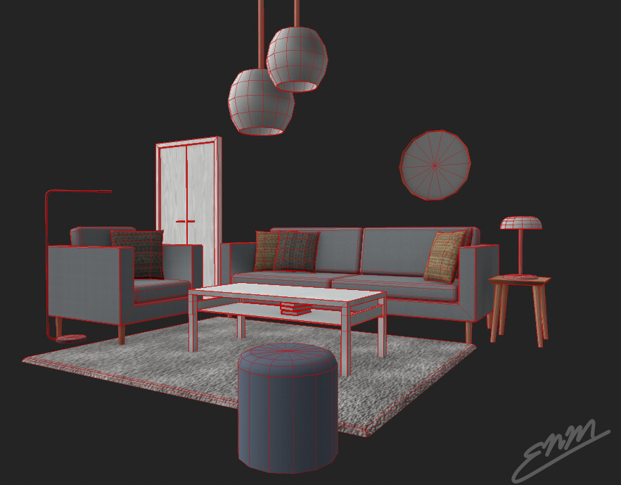 Nathan Ecury Game Ready Props Ikea Living Room Set