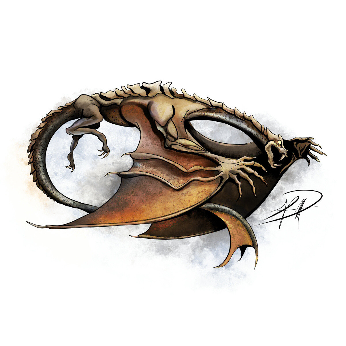 Philippe McNally Illustration Dragon Diving