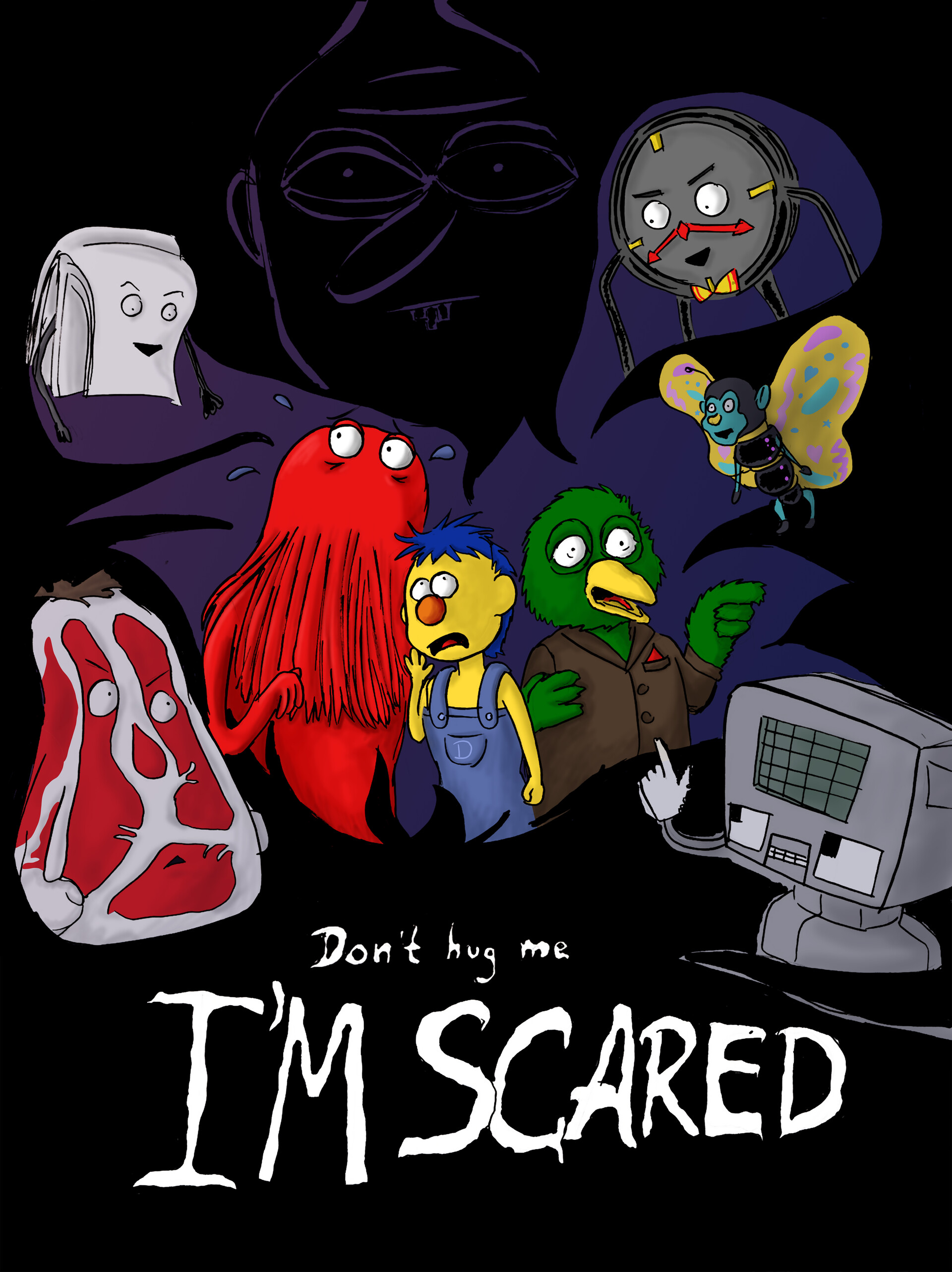 t hug me i m scared illustration