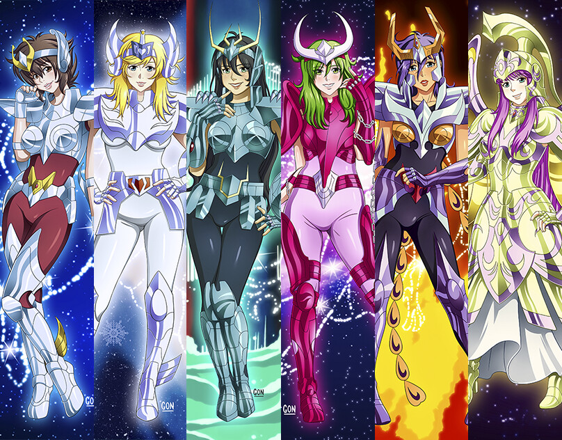 Wallpaper Artstation Saint Seiya Female Version Diego Gon HD