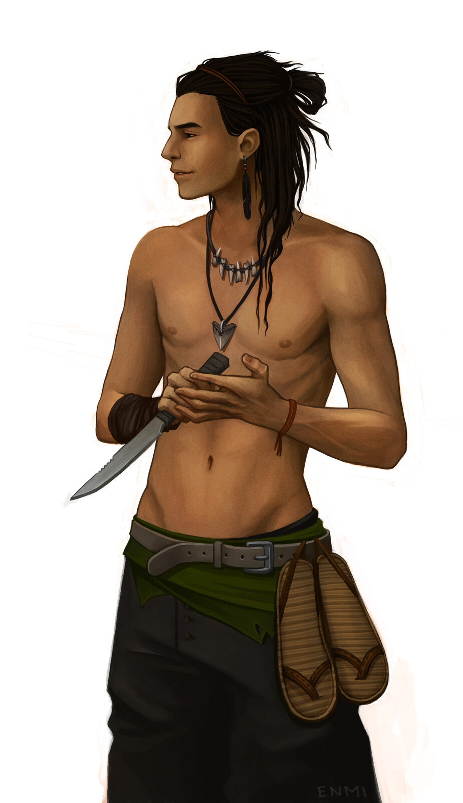 Fjäder - Smuggler and charmer. Character from an RPG campaign for the Swedish RPG Eon by Helmgast.