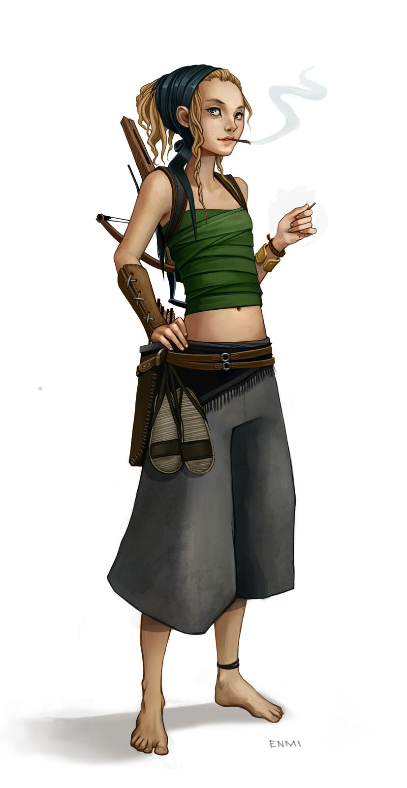 Tima - Wayward street kid turned swamp smuggler. Character played by me in the Character from an RPG campaign for the Swedish RPG Eon by Helmgast.