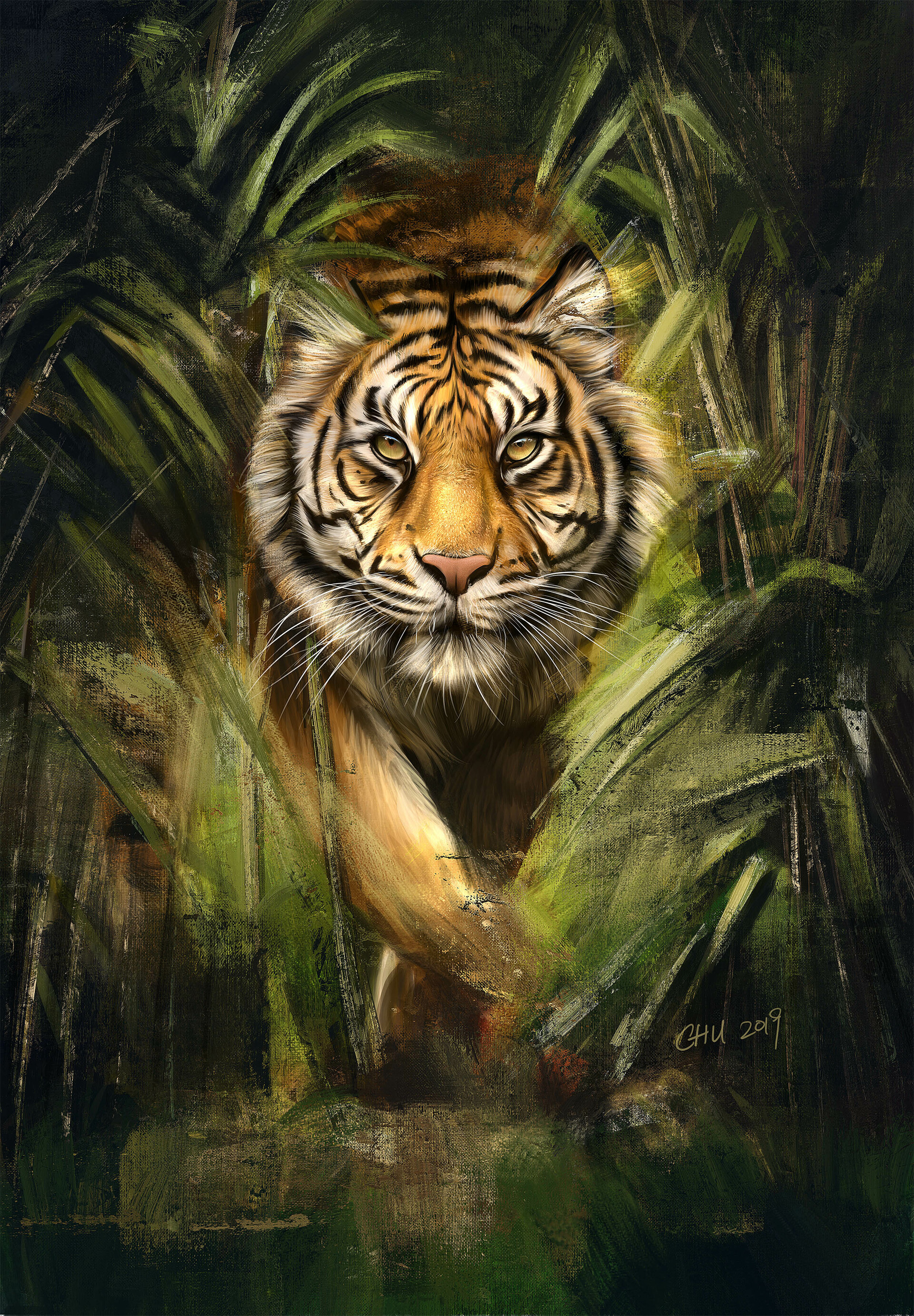 Artstation Procreate Painting Tiger Vincent Chu
