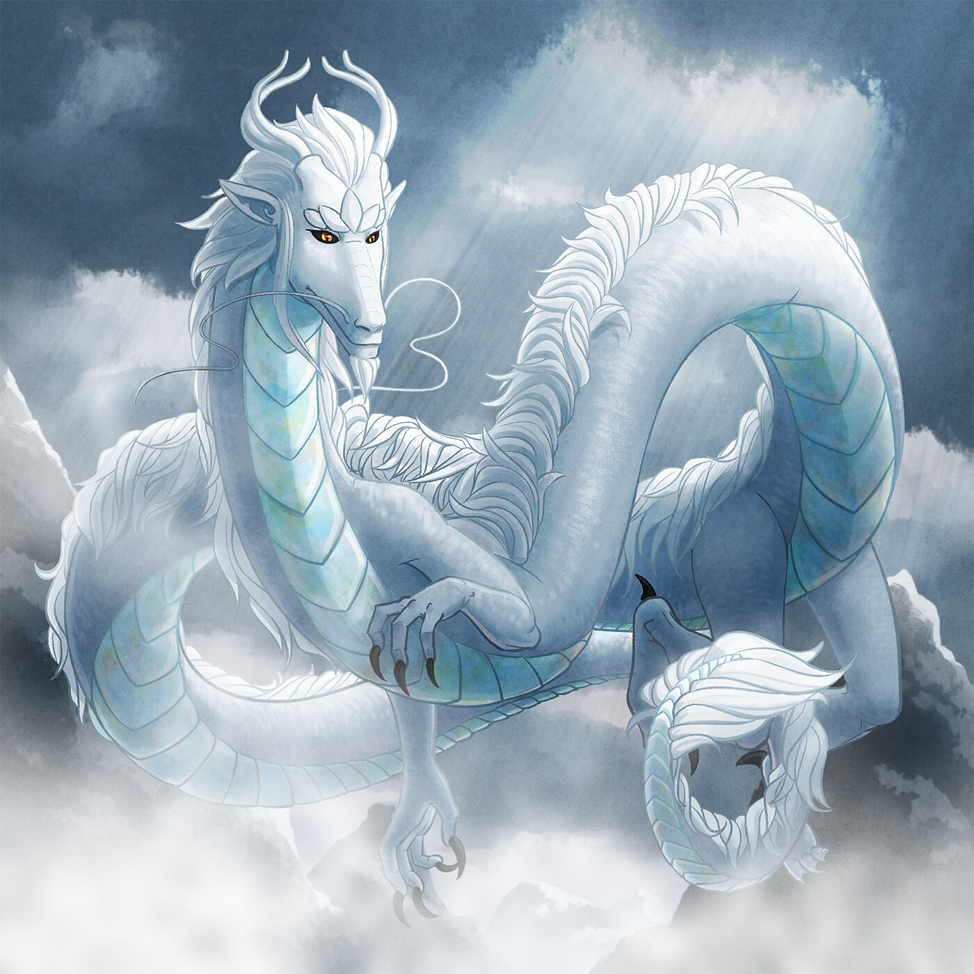 Artstation Opal Dragon Sarah Verd Skov