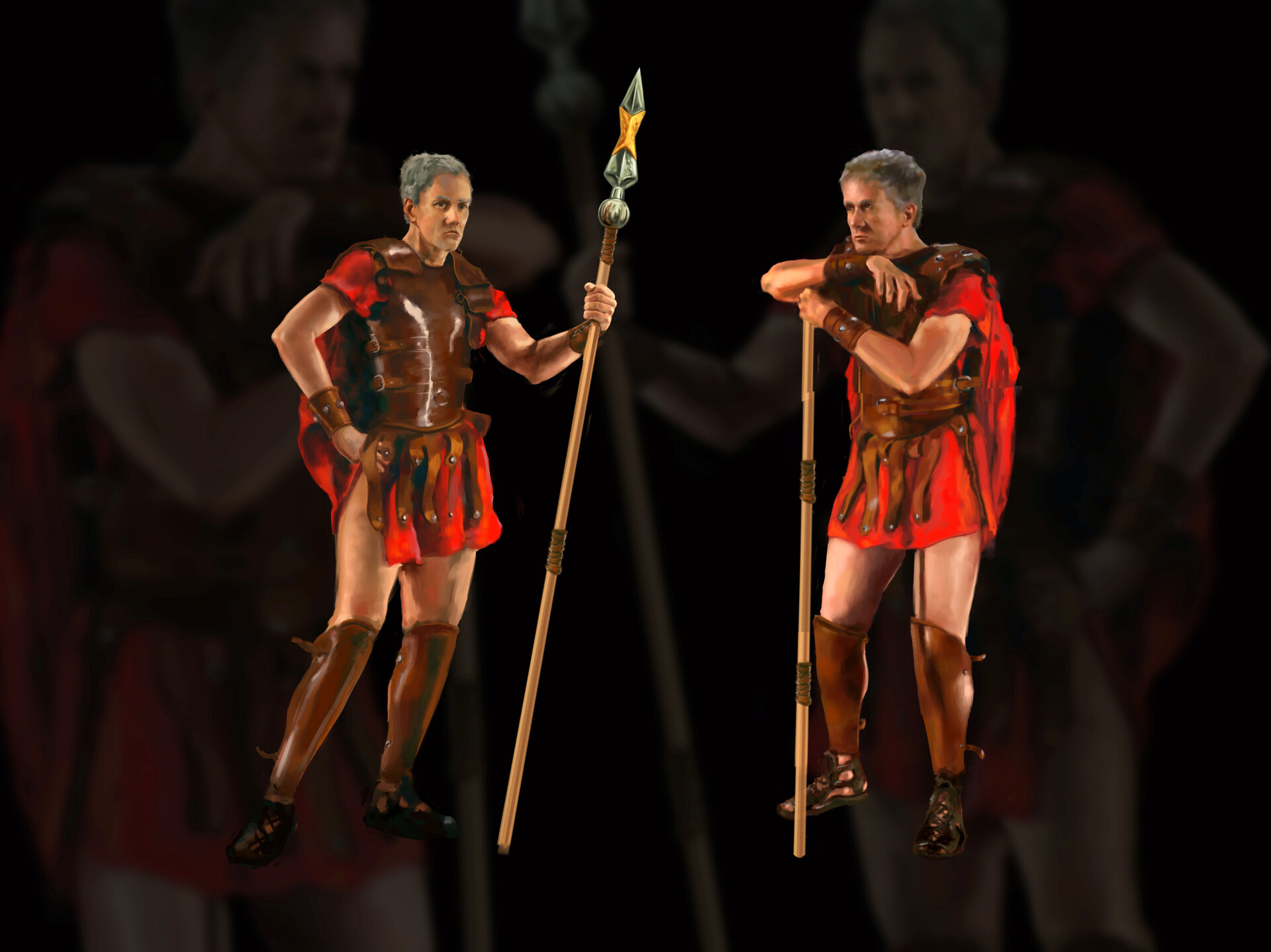 ArtStation - Roman soldier with a spear, copy from photo