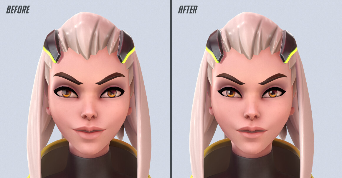 The face before and after a feedback session.