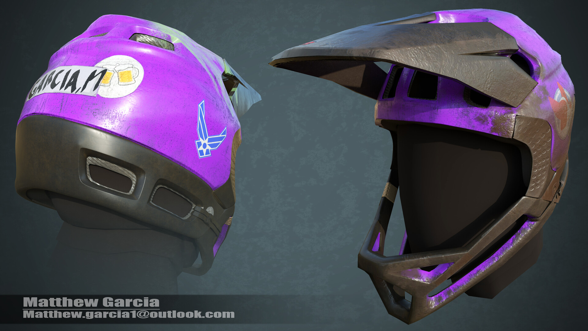 Matthew Garcia Fox Proframe Helmet
