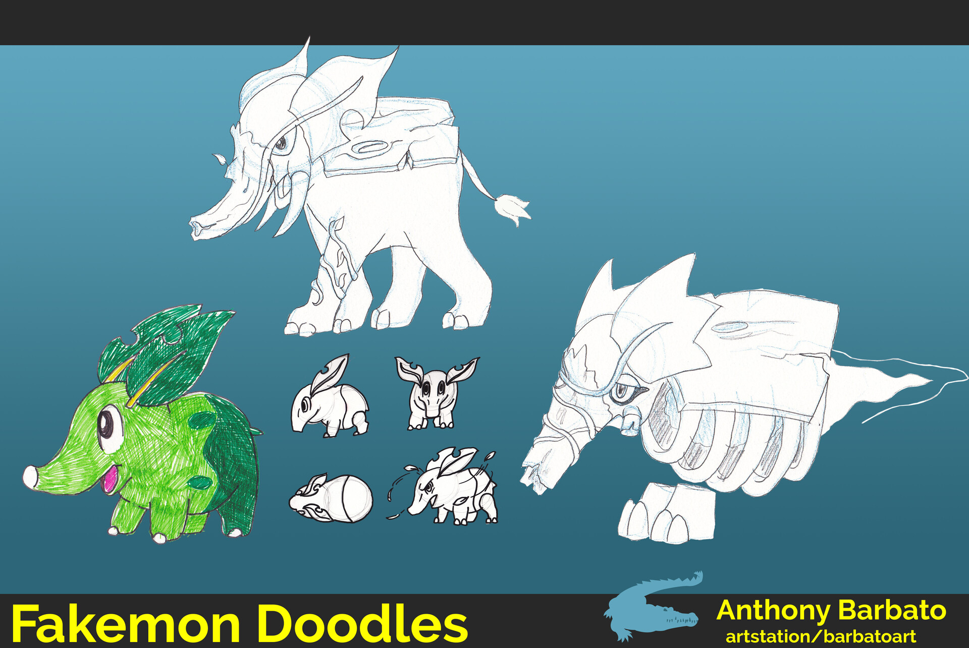 Artstation Concepts For Custom Pokemon Anthony Barbato Alleafe the allergy pokemon and phantarme the rough plate pokemon both cute and grass/steel type so it's extra so sorry the scanner messed up the silver colors on alleafe and now they're blue >(. concepts for custom pokemon anthony