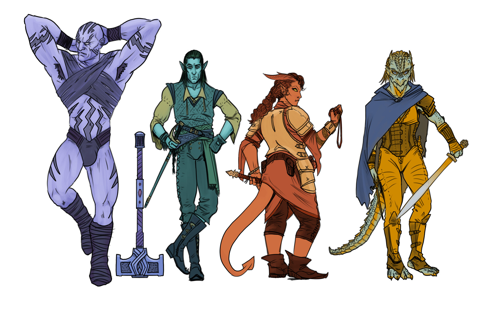 Artstation D D Characters Dan Aragon Goliath and centaur d&d character dump. artstation d d characters dan aragon