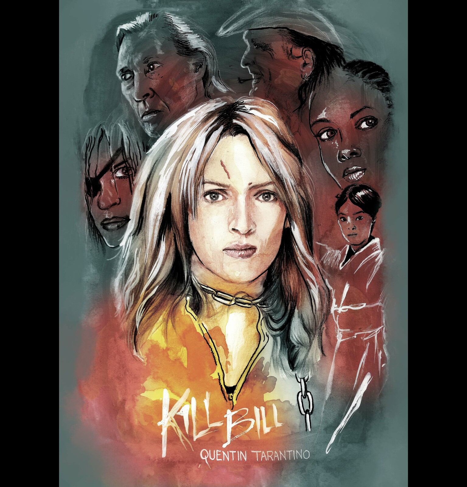 Artstation Alternative Movie Poster Kill Bill Handpainted In