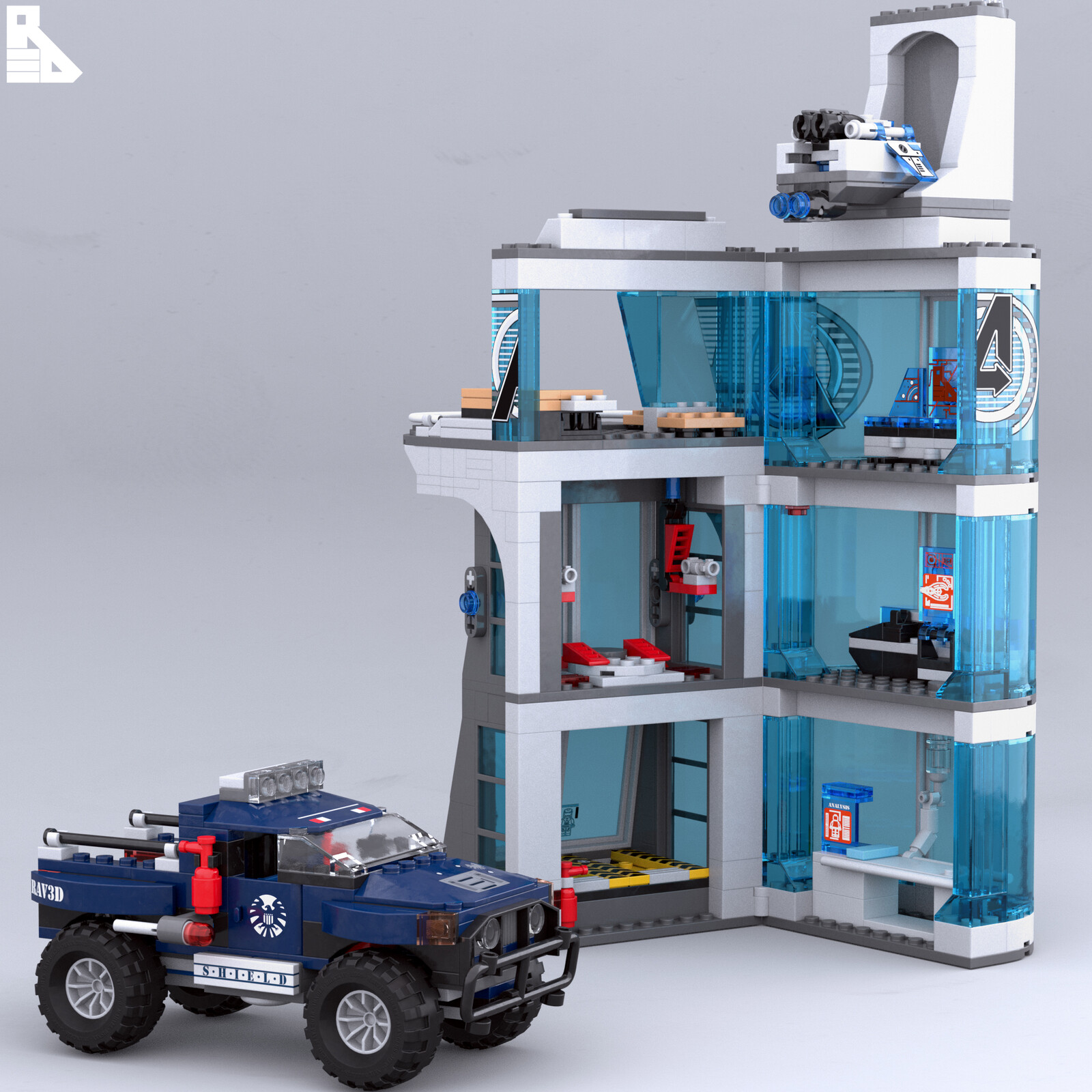 lego avengers jeep