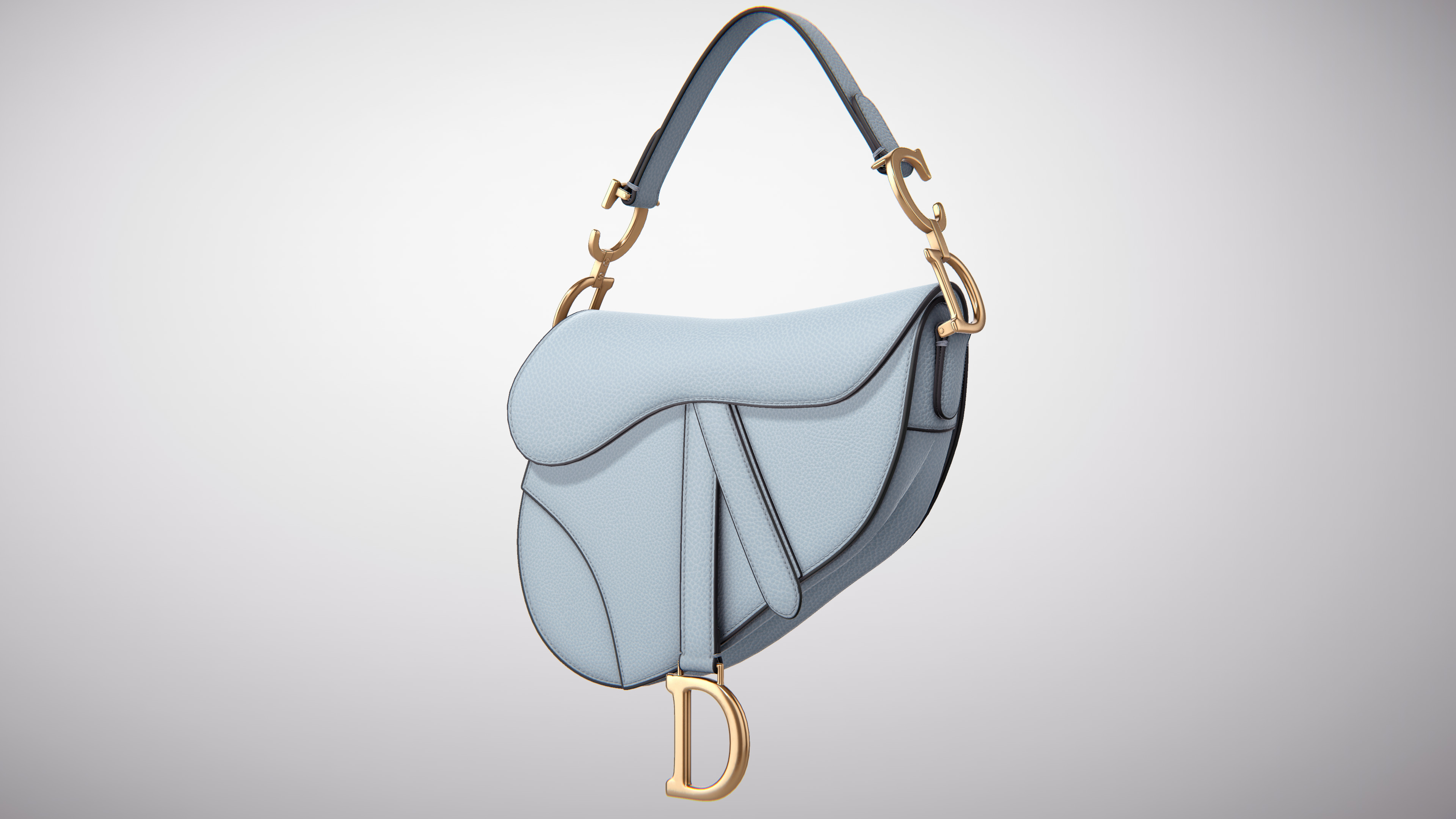 Baby blue best sale dior saddle bag