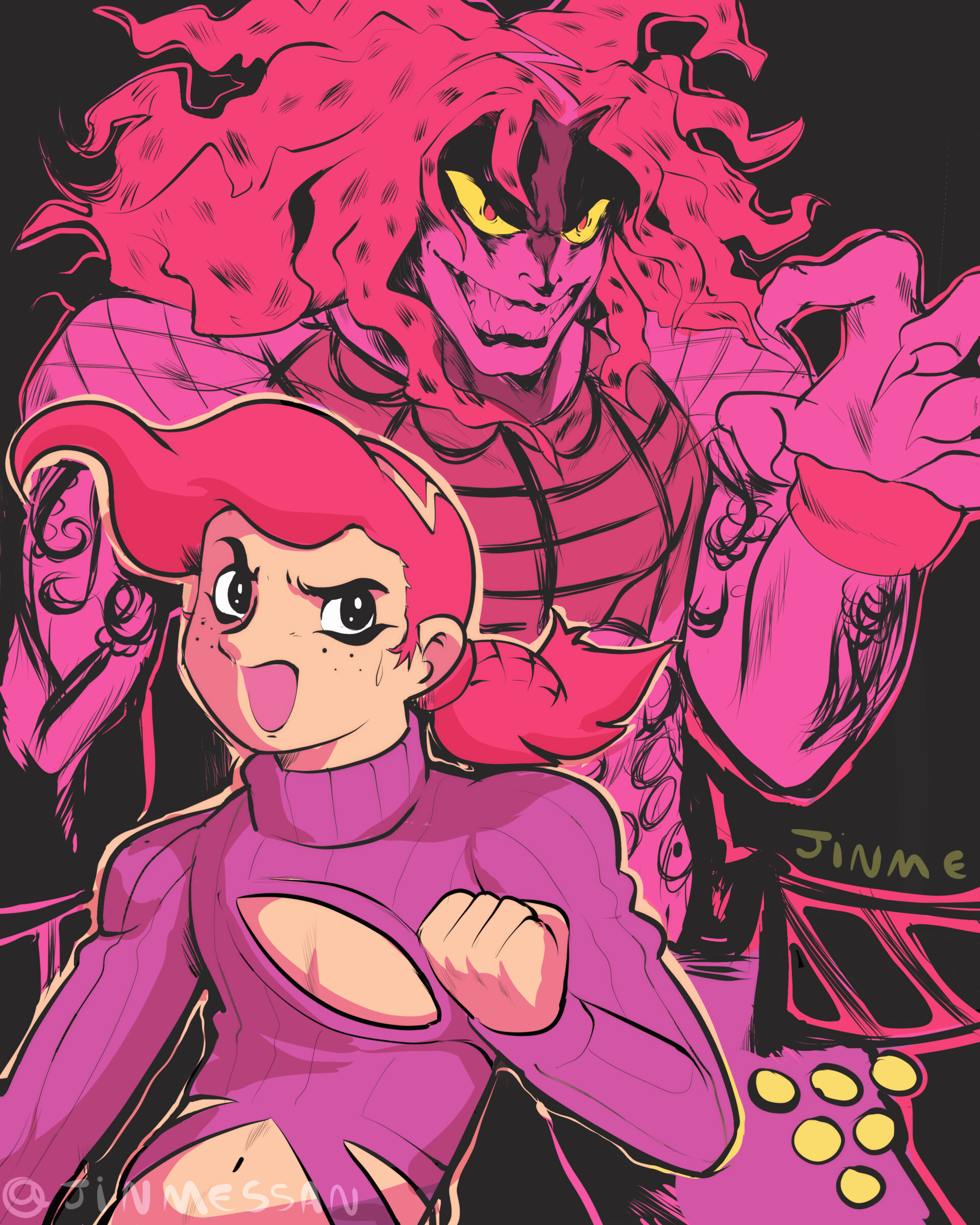 A new saiman x jojo fanart, the previous one didn't have a stand