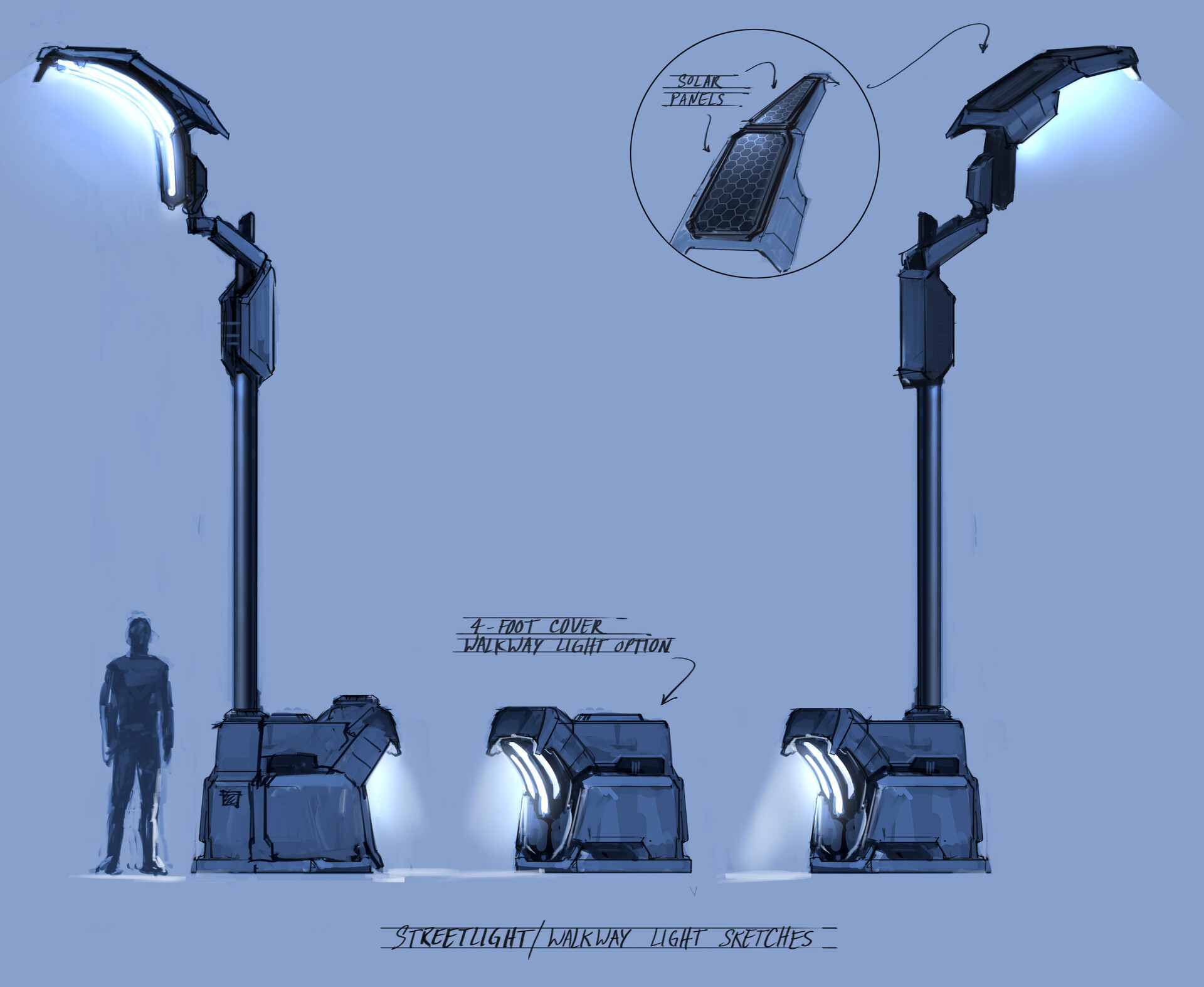 Futuristic street lamp cheap