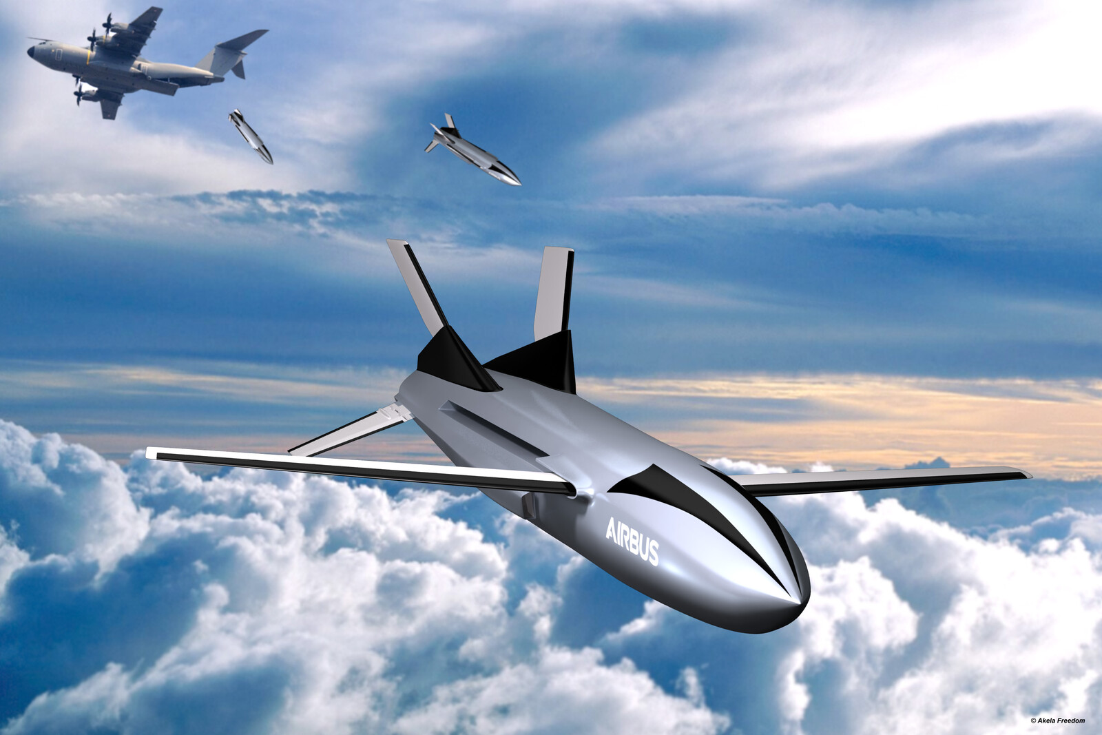 Airbus FCAS Remote Carriers

Link for 3D model:
https://www.cgtrader.com/3d-models/aircraft/military/airbus-fcas-remote-carriers