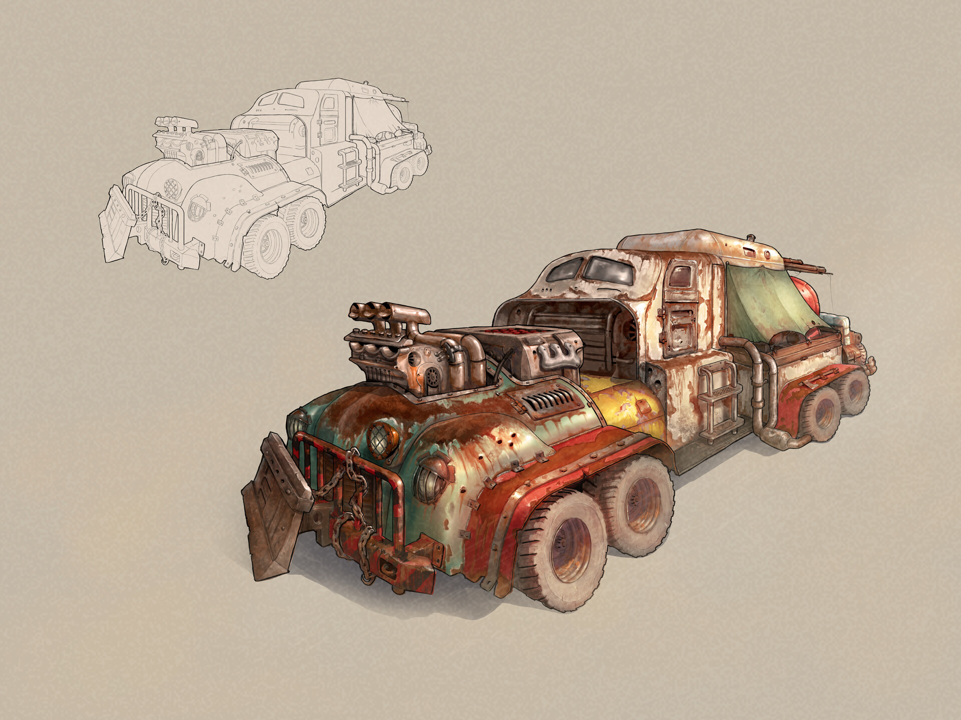 ArtStation - post_apo truck