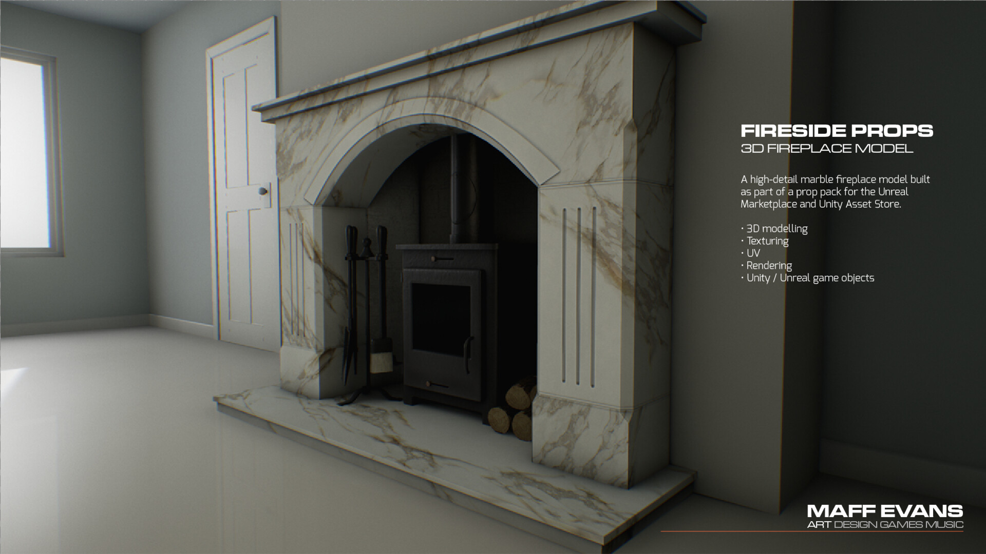 Artstation Marble Fireplace Prop Maff Evans