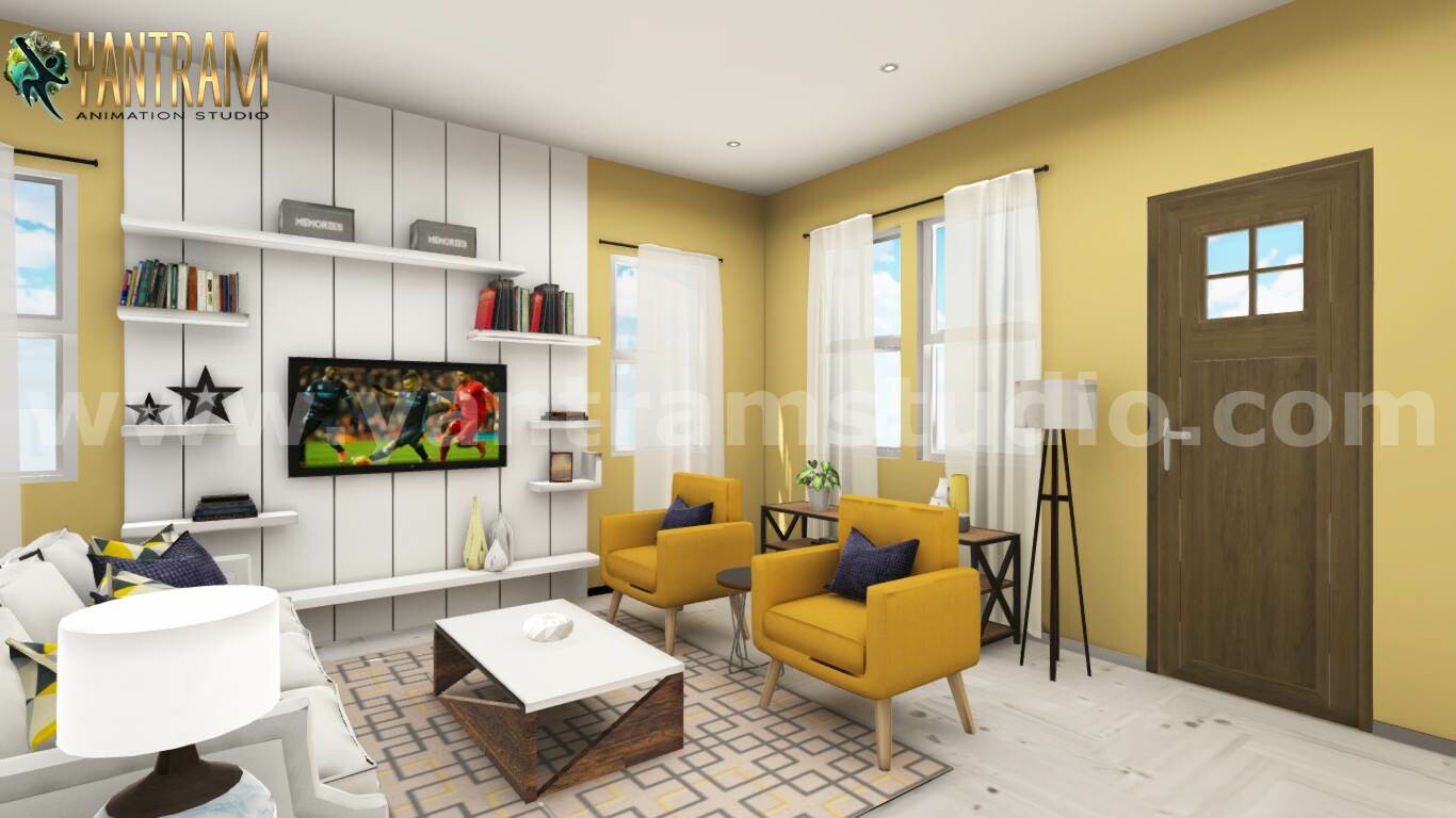 Interior Kitchen & Living room Design