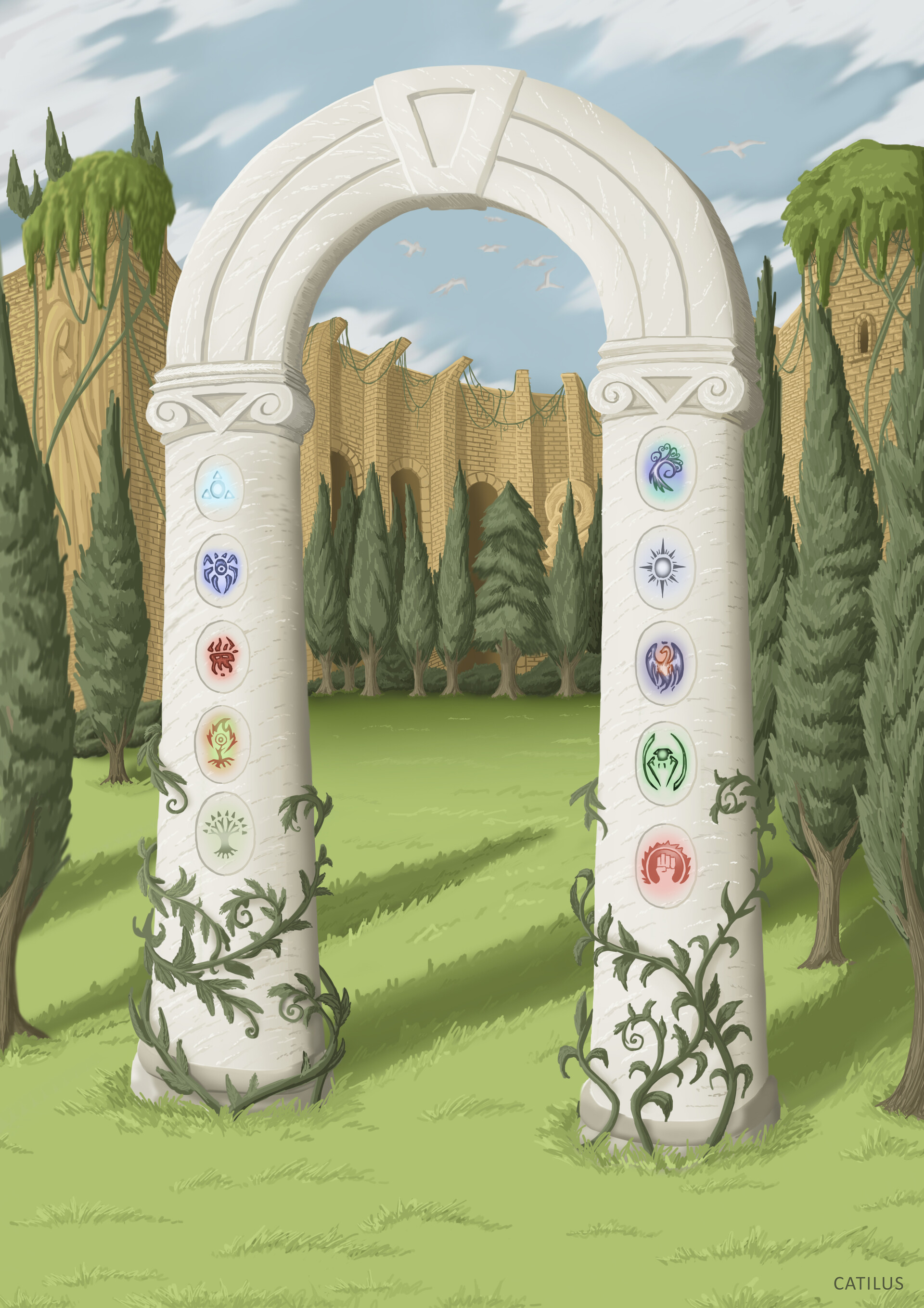 Artstation Portal Archway 2 In 1 Painting Christina Kritikou