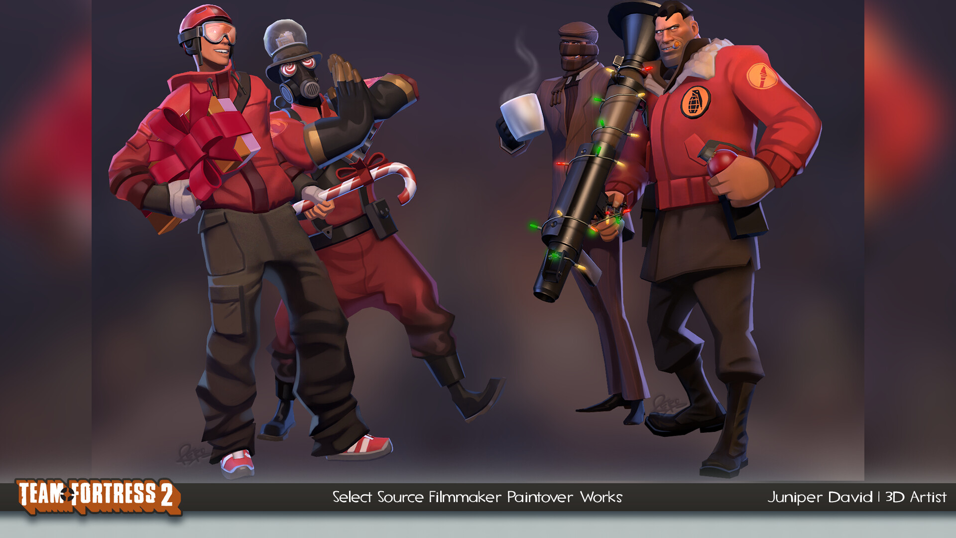 Artstation Team Fortress 2 Select Sfm Paintover Works