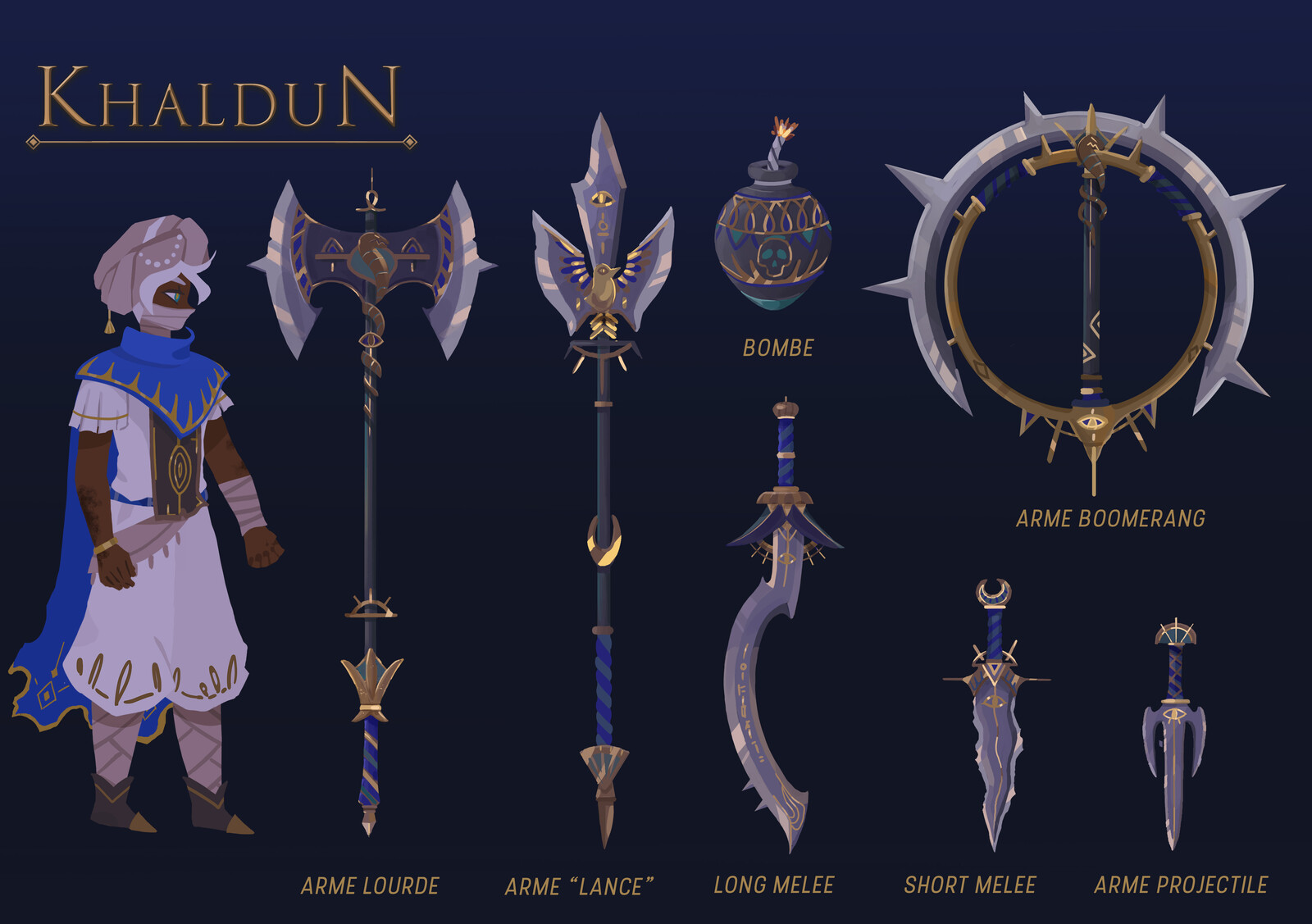 Character and weapon designs