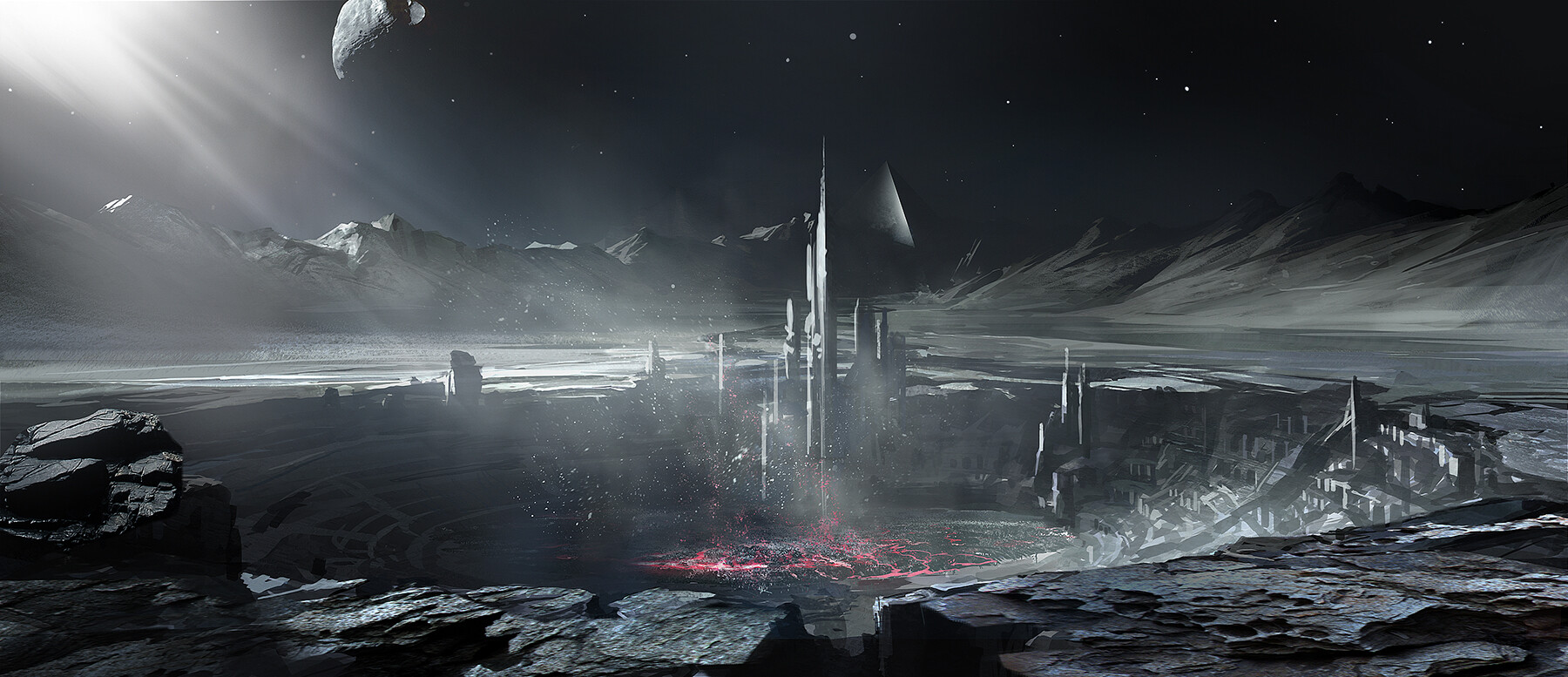 Artstation The Base On The Alien Planet Zishan Liu