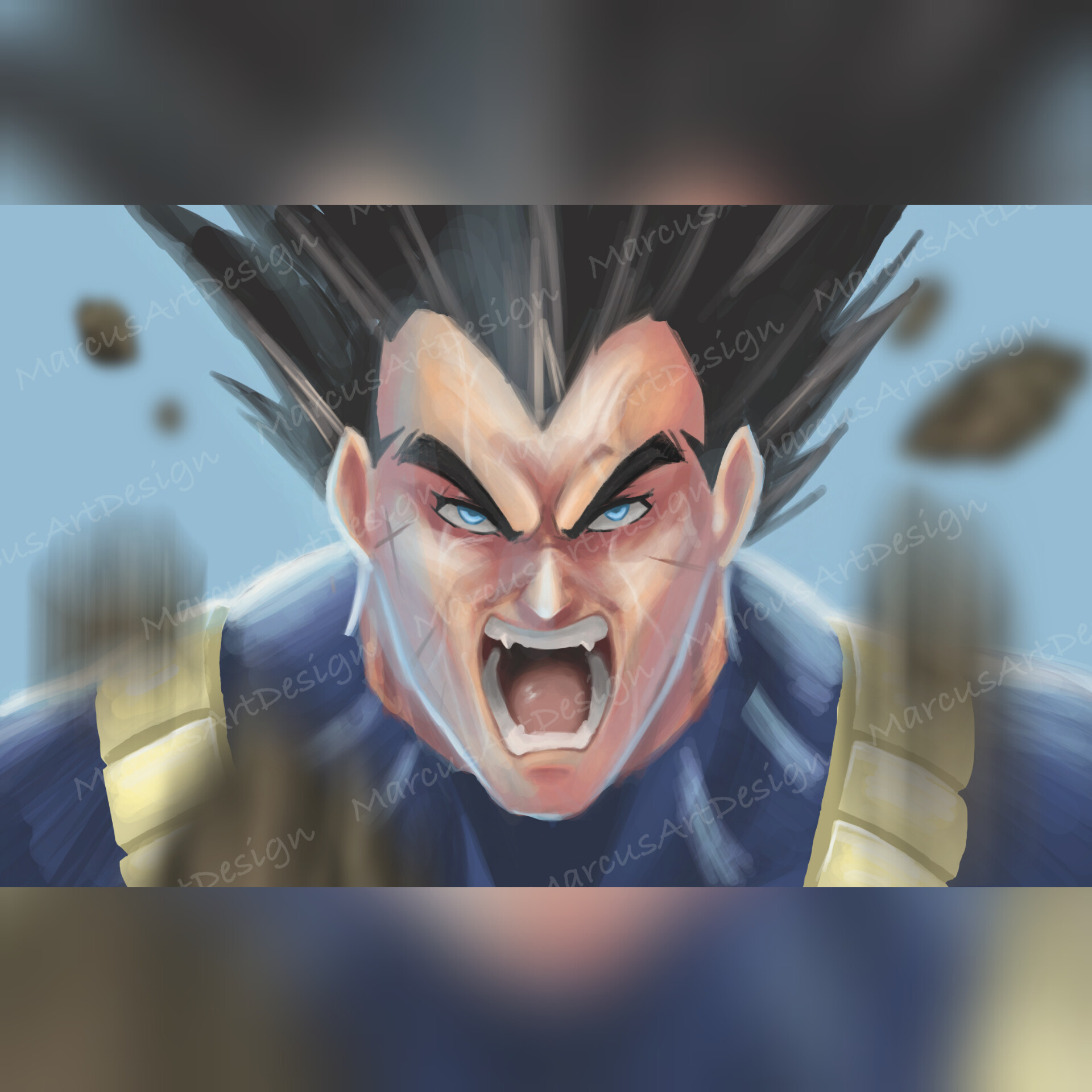 Artstation Realistic Vegeta Marcus Austin