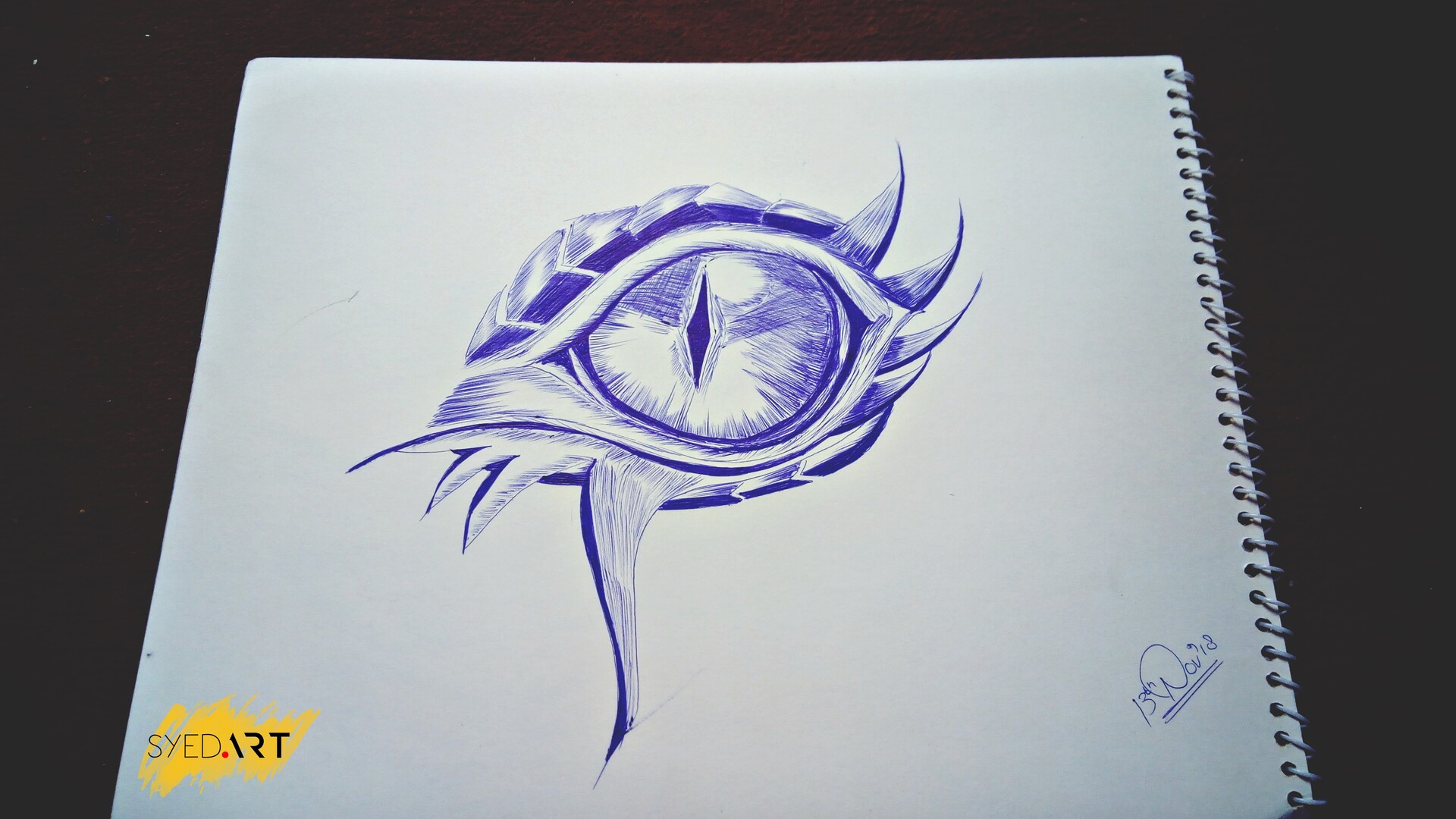 Do More With Less: First attempt at a ballpoint pen eye drawing using  Staedtler ballpoint pens