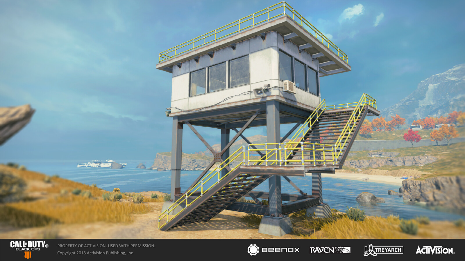 Responsible for Guard Tower in-editor world geo, texture application and blending using pre-existing materials, and set dress using pre-existing models while following provided art direction, reference, and concept art