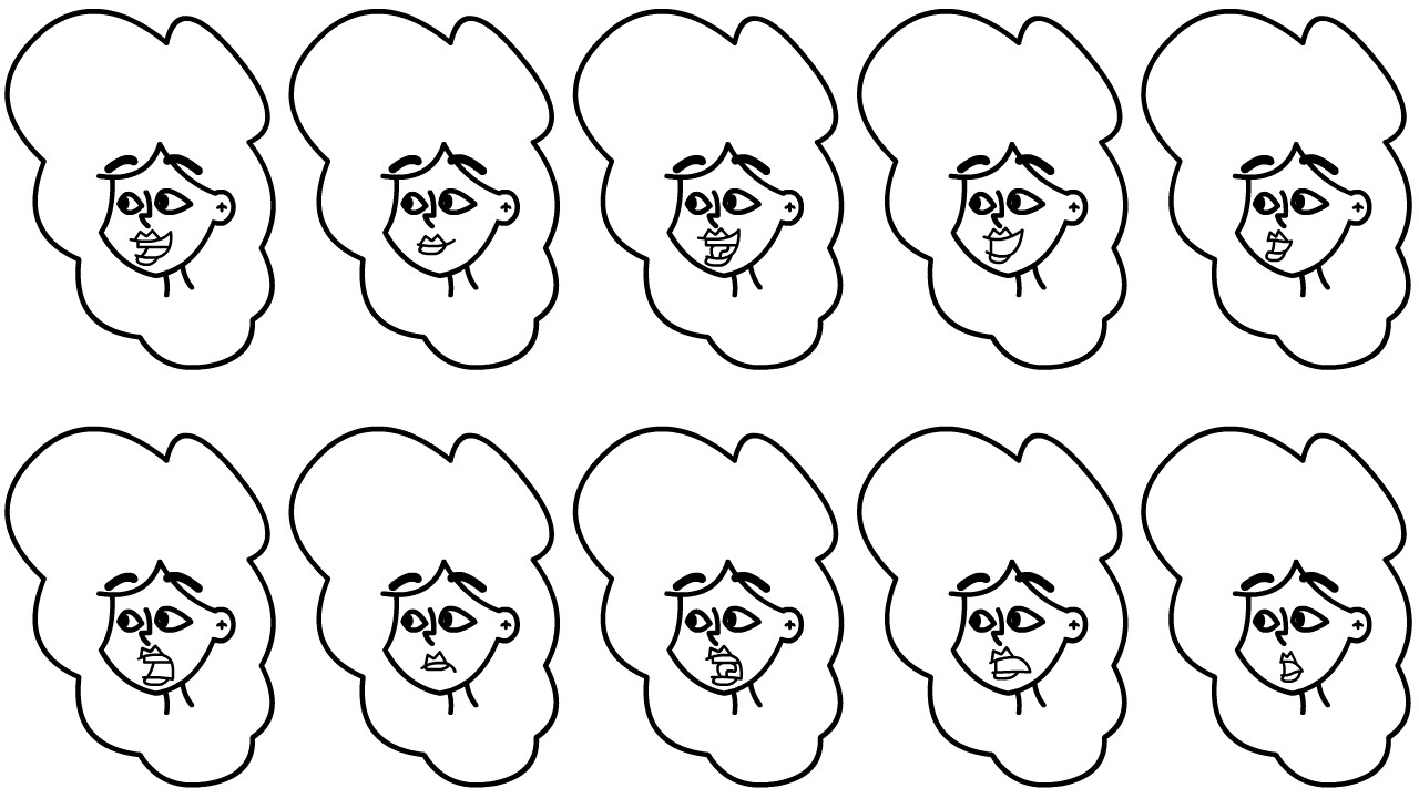 Cartoonik Animation - Diana Mouth Chart