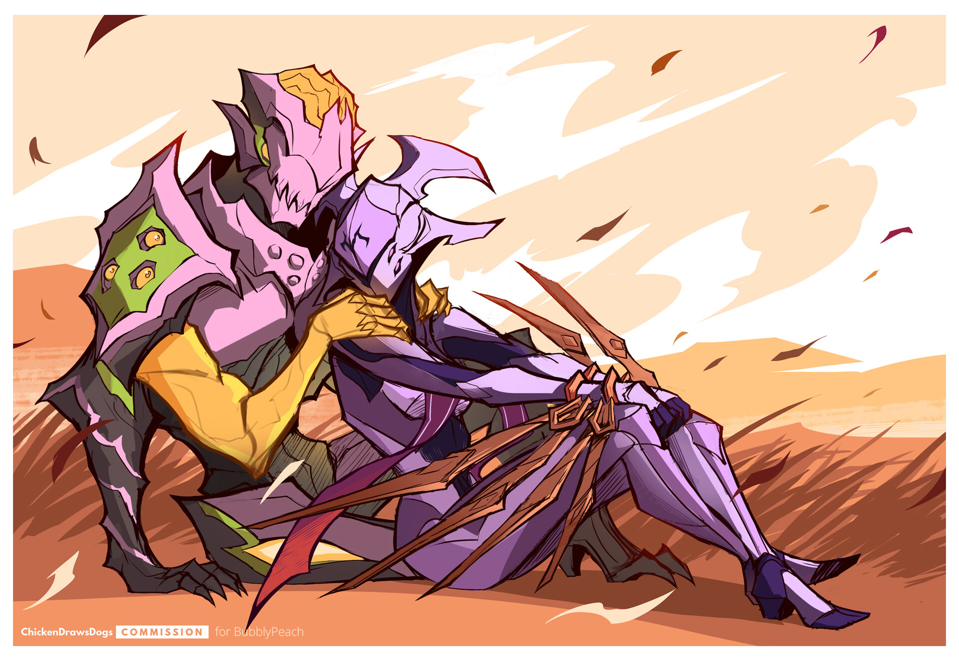 Chicken Draws Dogs WARFRAME Blade Mates