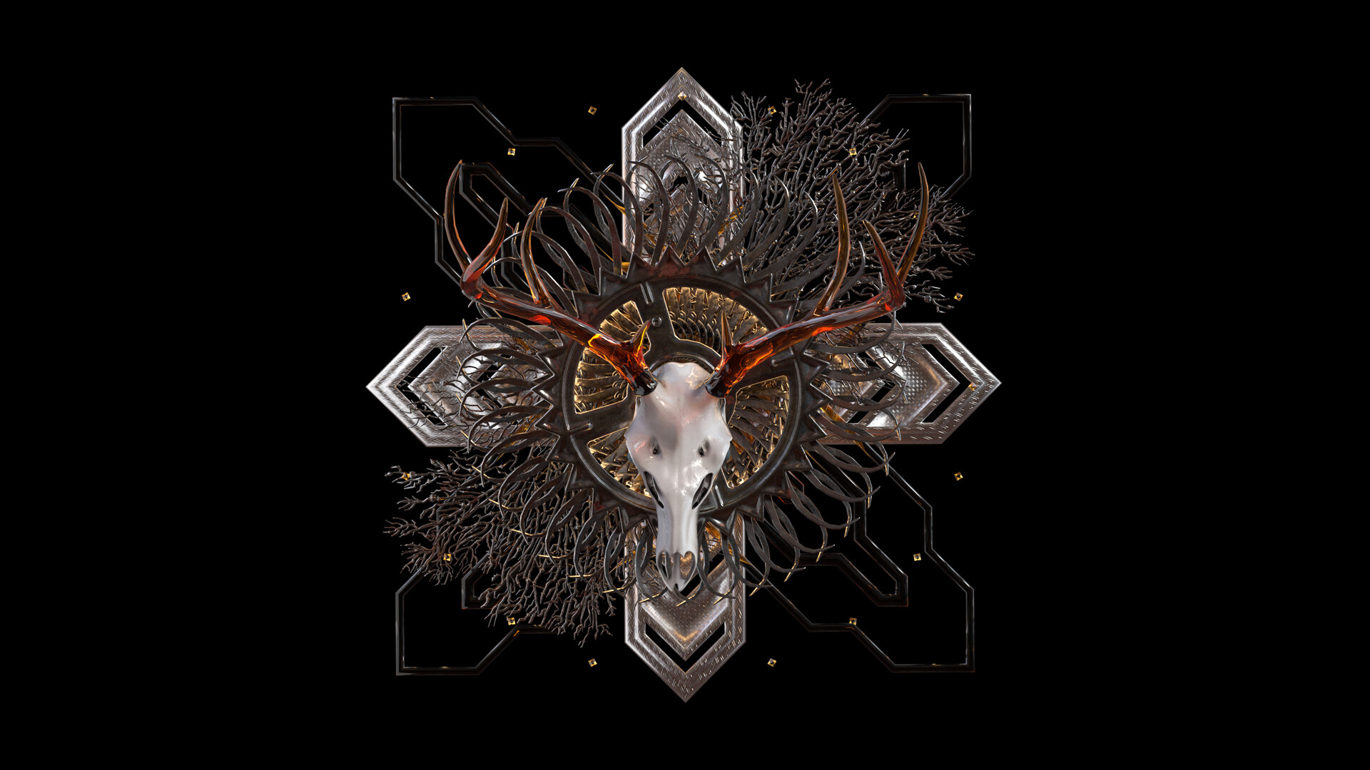 Artstation Deer Skull Nislaff Marinenko
