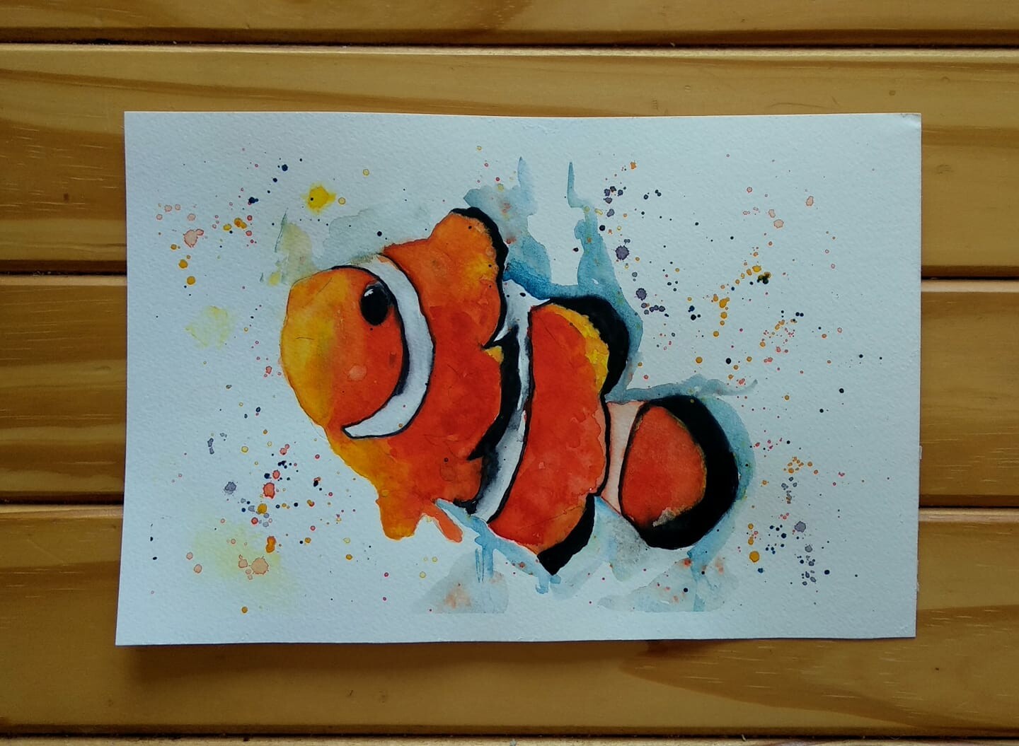Artstation Clown Fish Loose Watercolor Monica Furtado
