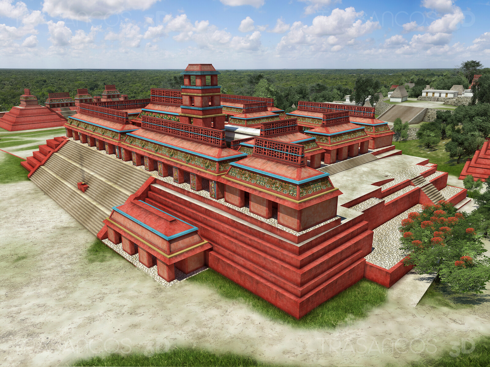 Reconstruction of the Palace of Palenque.
Modeled in collaboration with:
- Diego Blanco