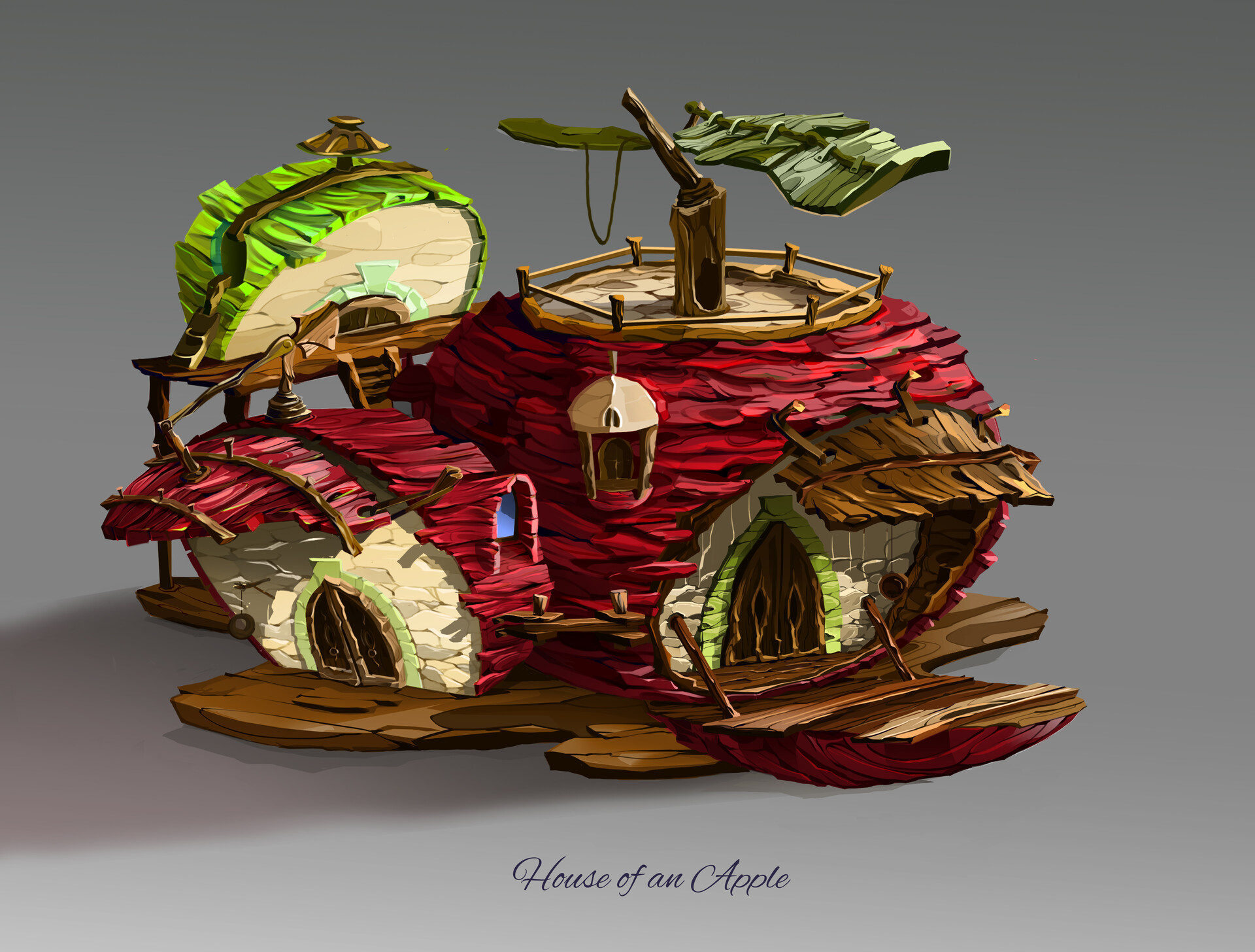 ArtStation HOUSE OF AN APPLE (FRUIT HOUSE SERIES)