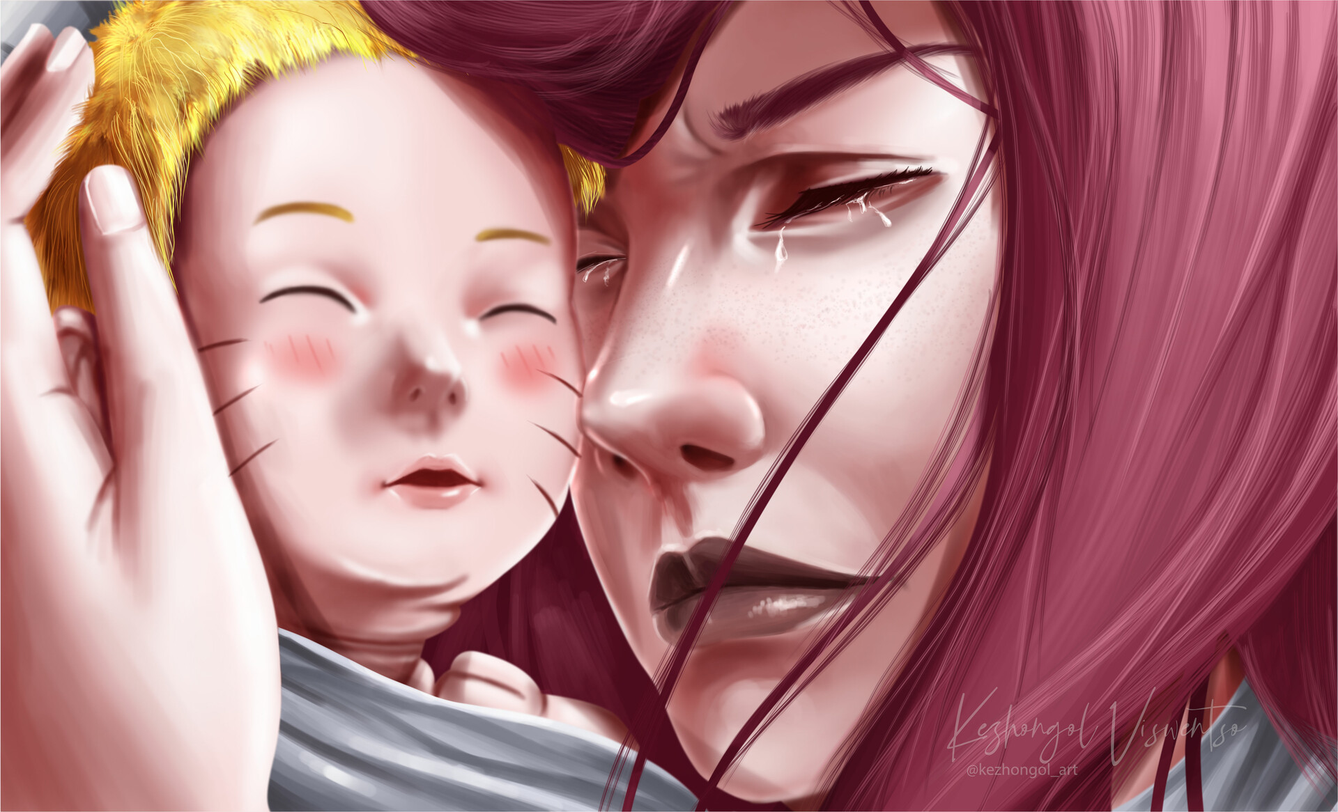 Artstation Khushina And Baby Naruto Kezhongol Viswentso