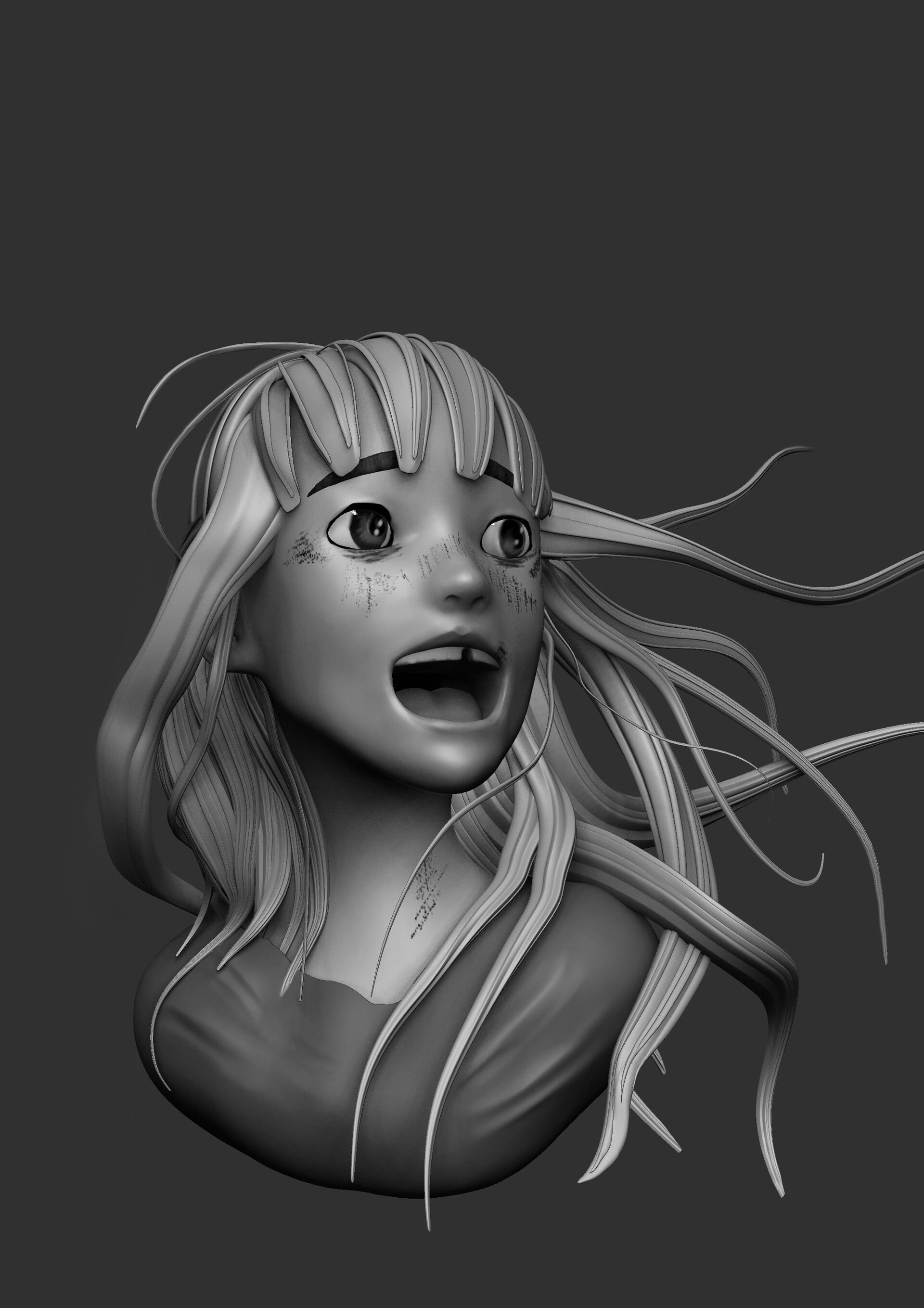 Artstation Aiko Tanaka Character Bust Shyan Ray Phua