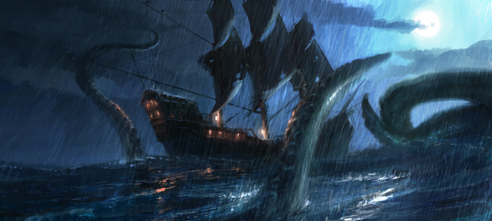 Artstation Sea Of Thieves The Kraken Attacks Pete Amachree
