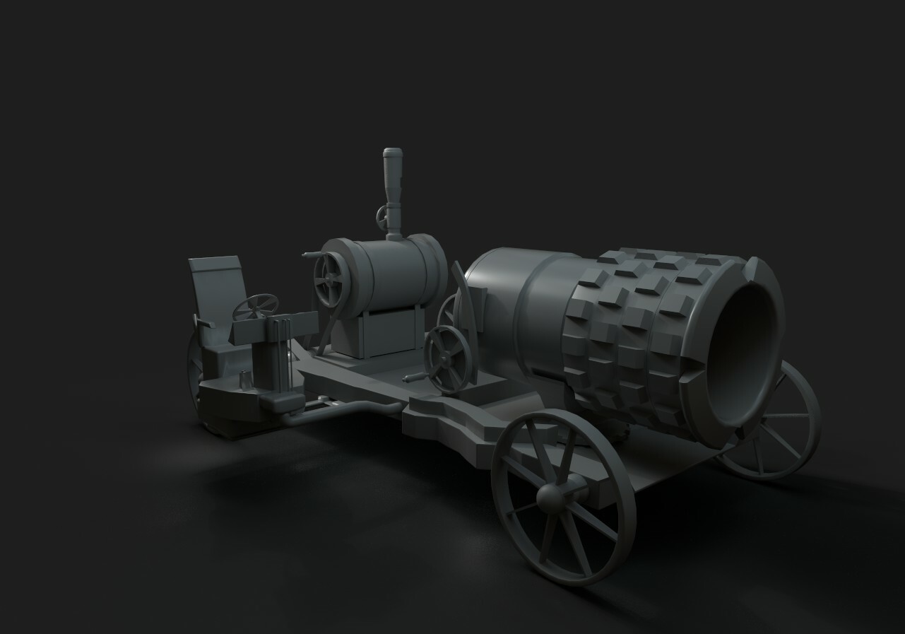 Artstation Steampunk Based Cannon
