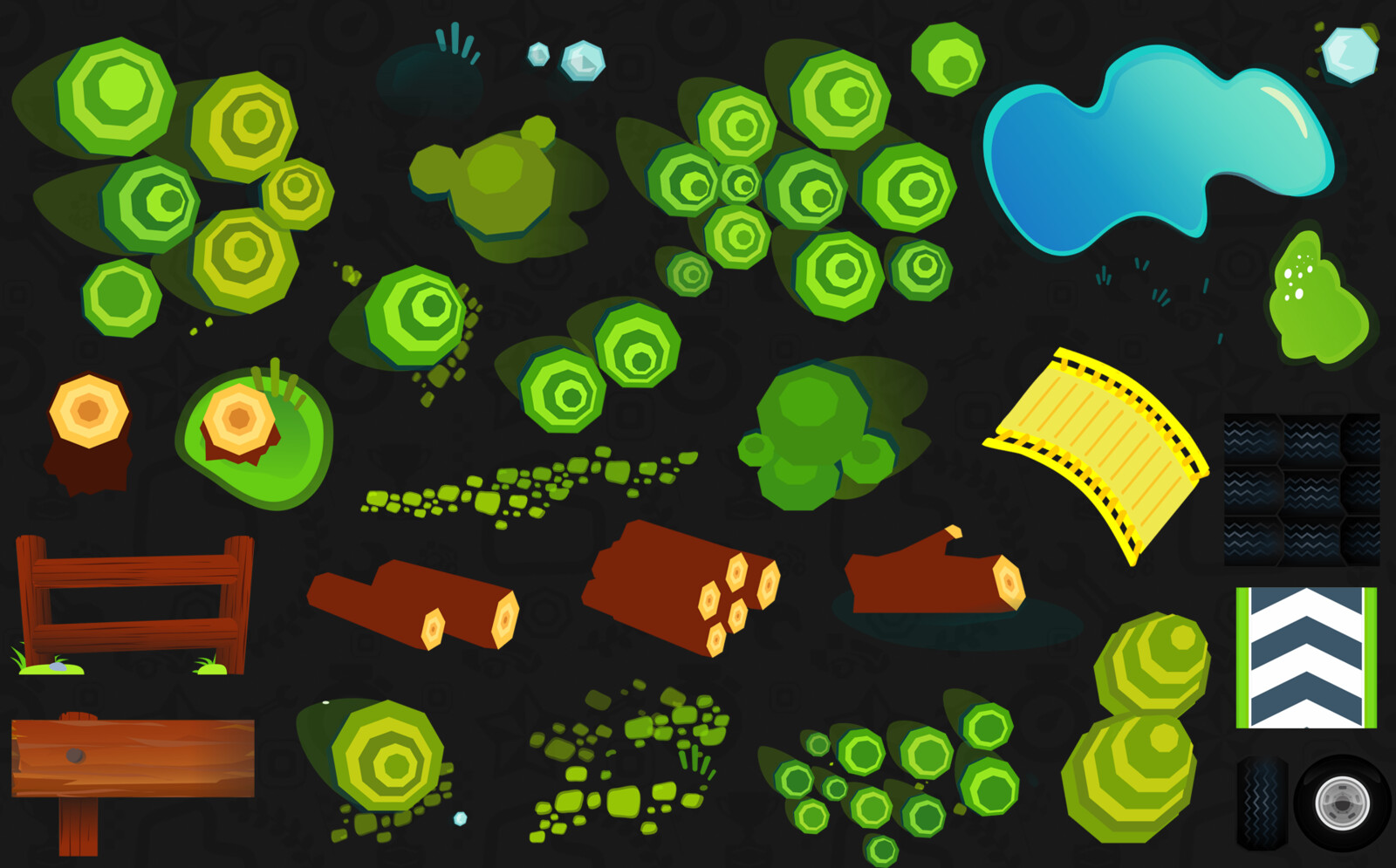 2d Assets for the spring and autumn areas