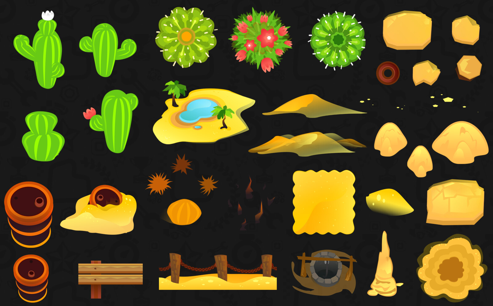 2d Assets for the hot areas