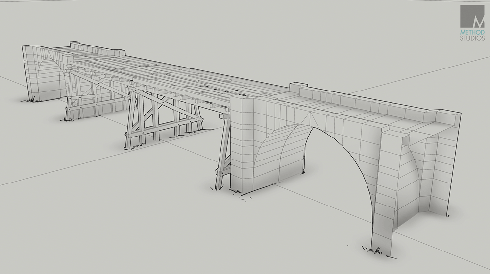 Designs of Berwick bridge, in the final version the decision was made not to feature the bridge in the shot. ( this is 5 seconds gif loop image with 3 designs )