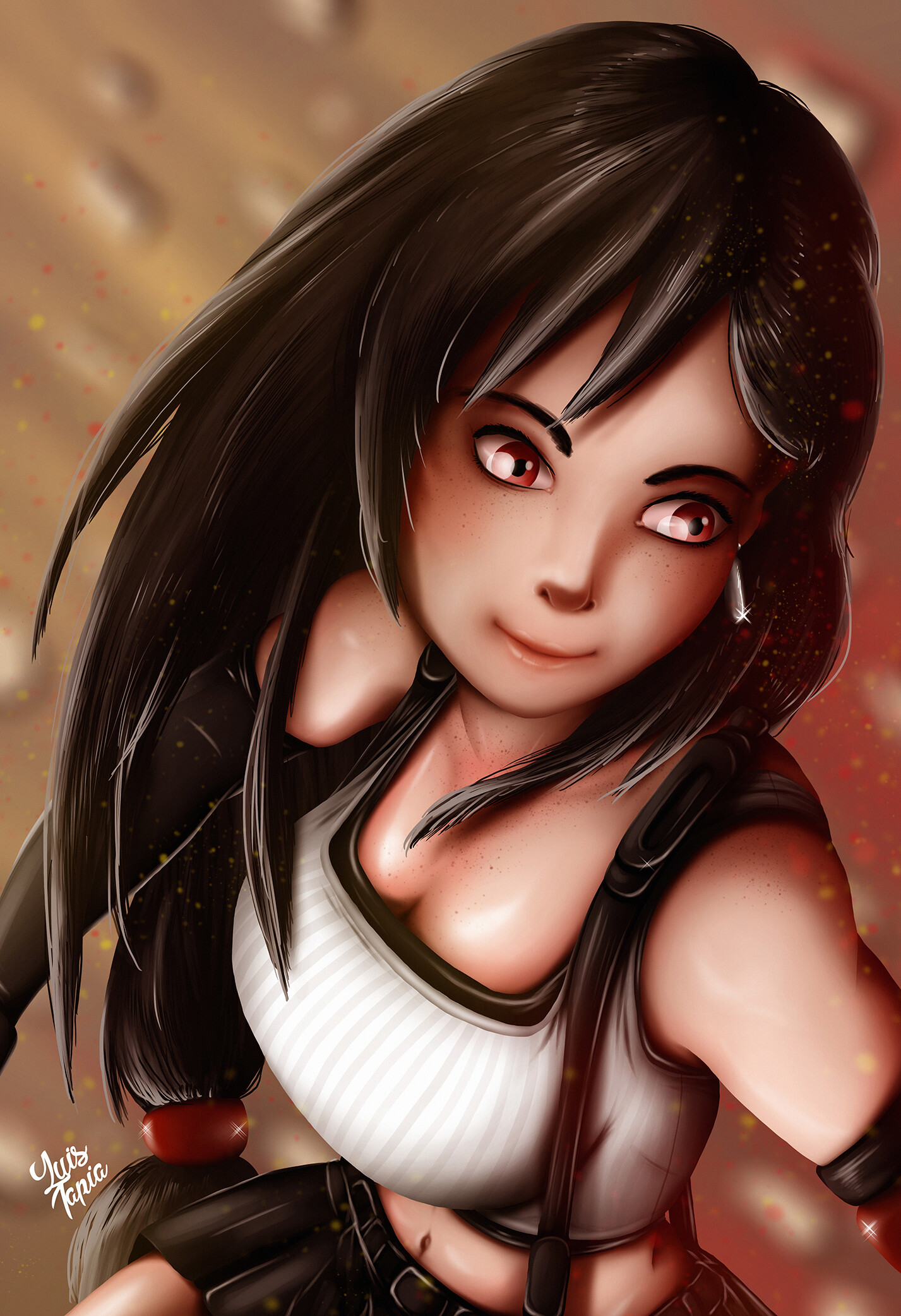 A little late but I bring you my Tifa Lockhart Fan Art from the Final Fanta...