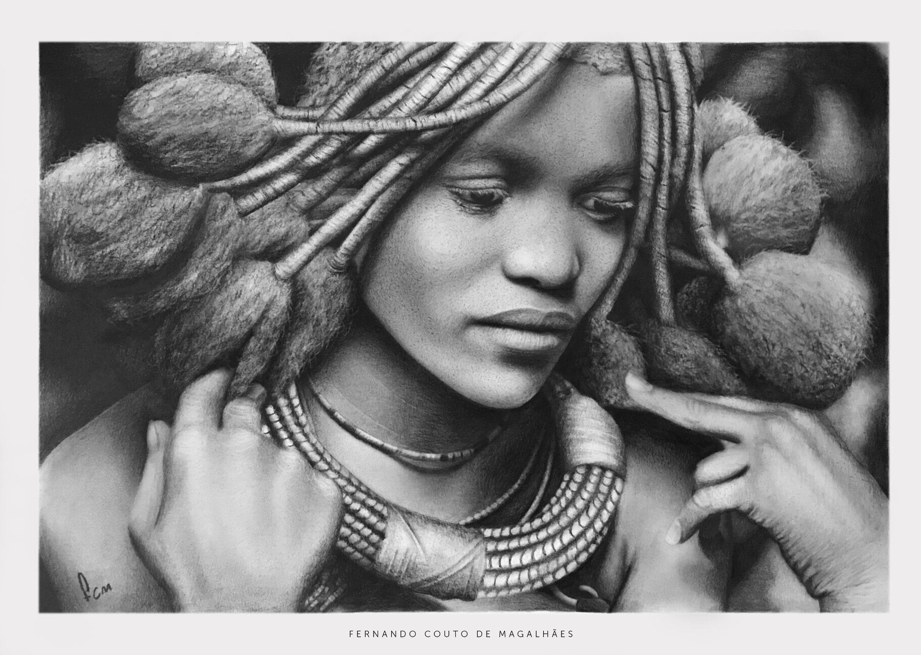 Artstation Himba Woman Pencil Drawing Fernando Couto De Magalhaes