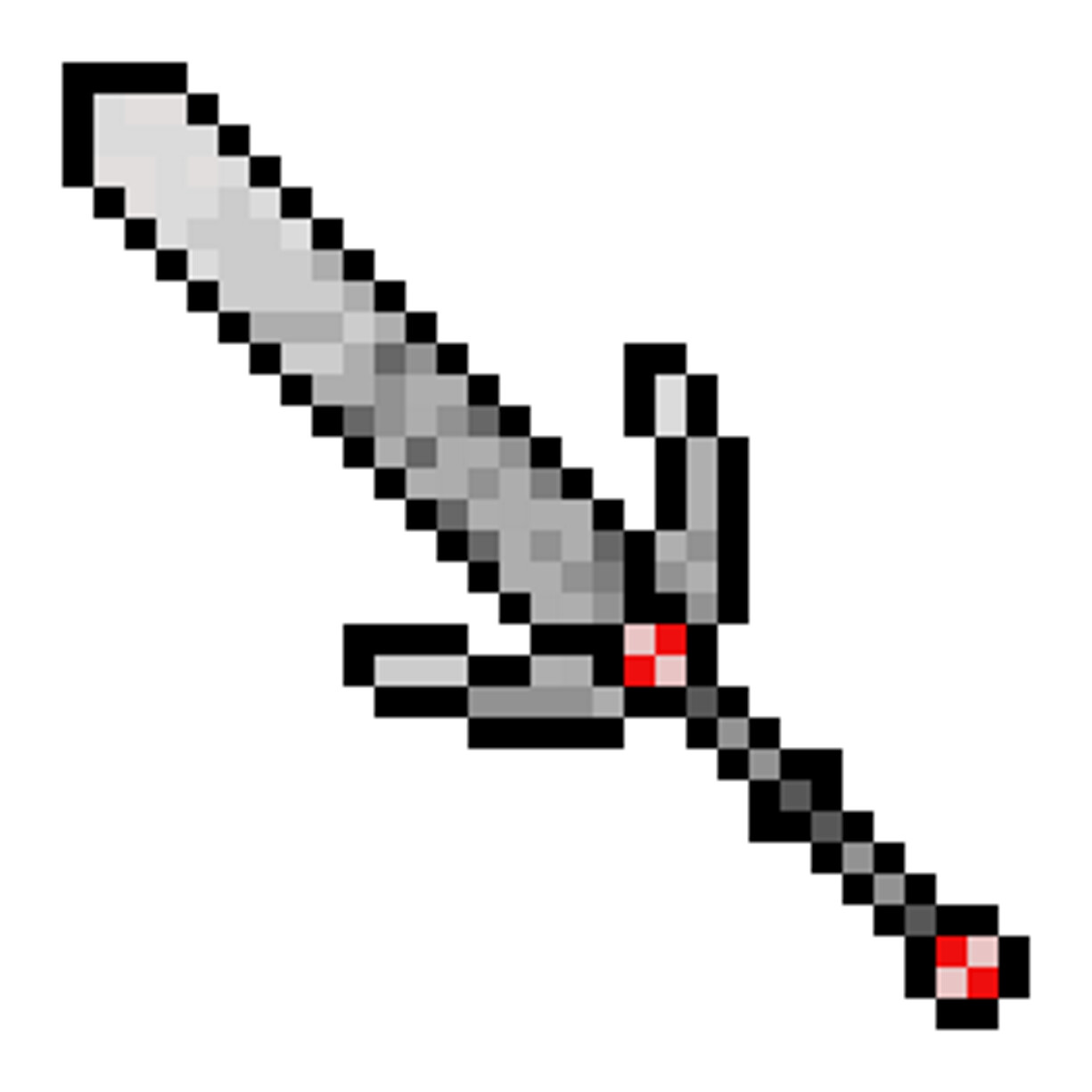 Diamond Sword Pixel Art Vertical