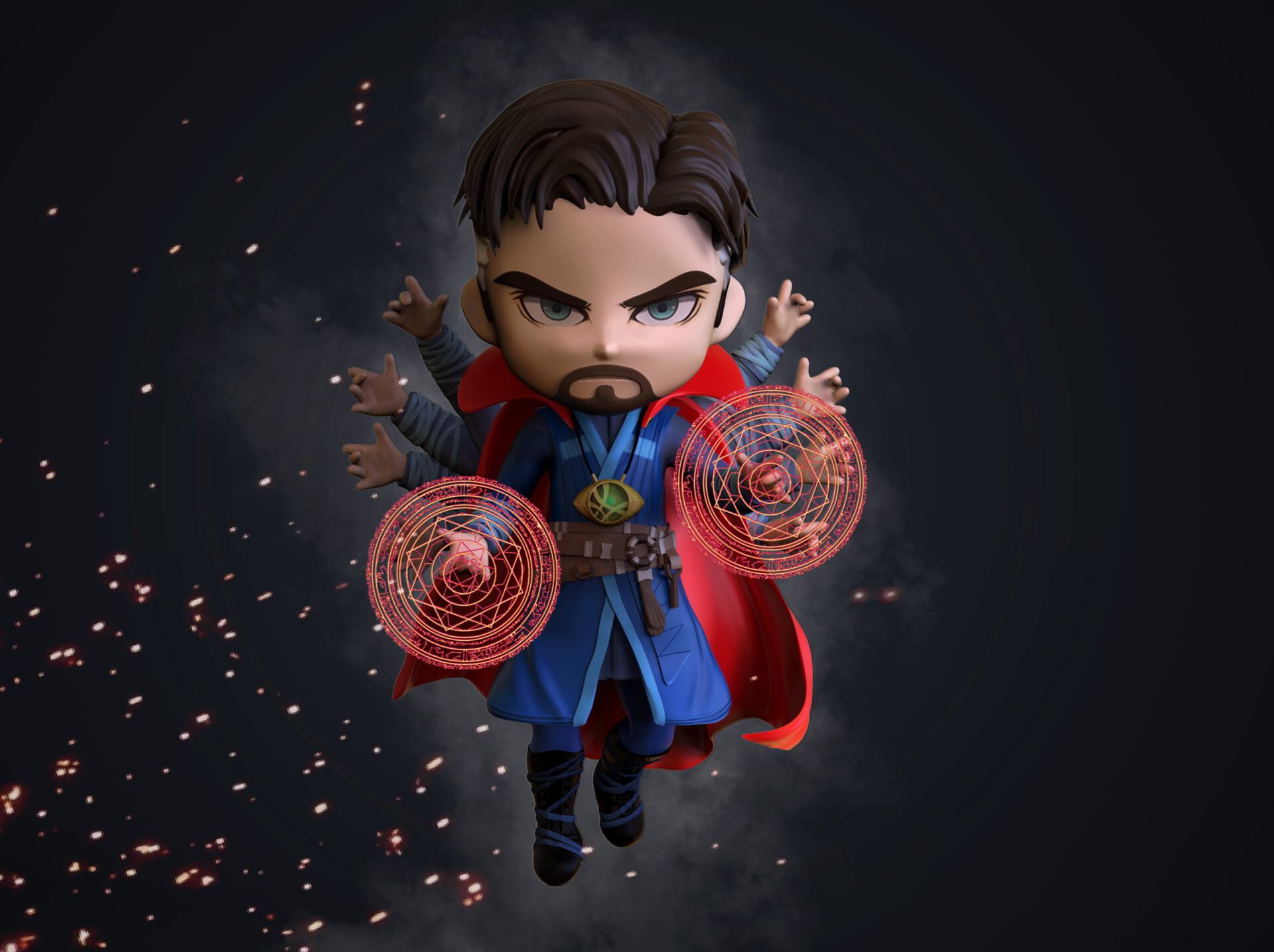 Artstation Doctor Strange Chibi Polypaint Test Ivan Garcia