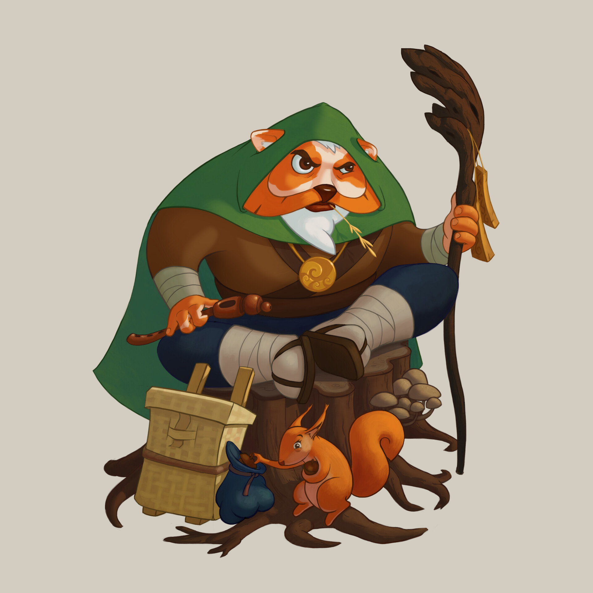 Artstation Old Forester With The Friend Alexandr Kardakov