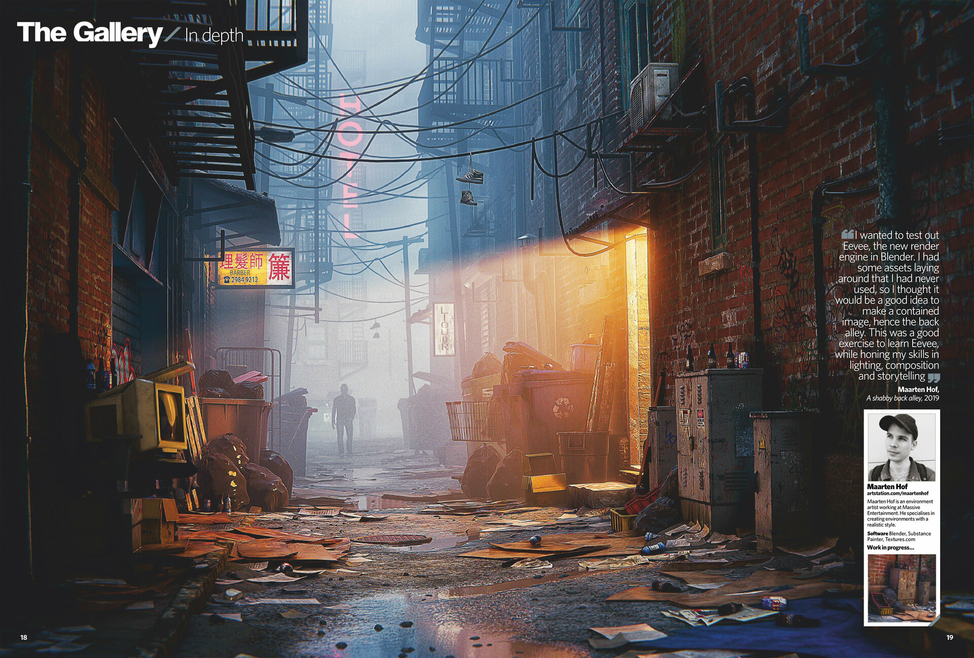 Artstation 3d Artist Magazine Article A Shabby Back Alley Maarten Hof